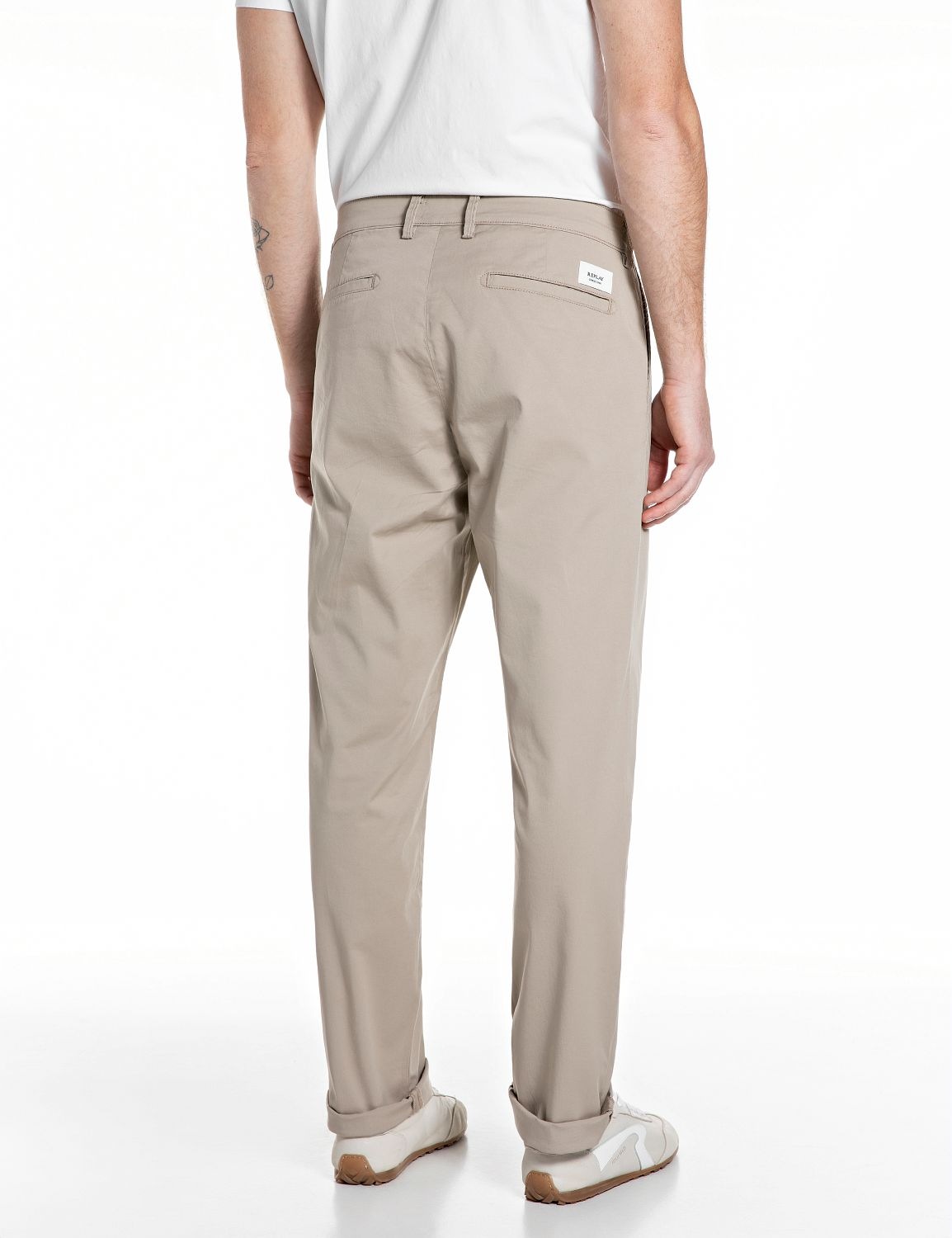 Replay Chinohose "Adhann" in regulärer Passform, krempelbar günstig online kaufen