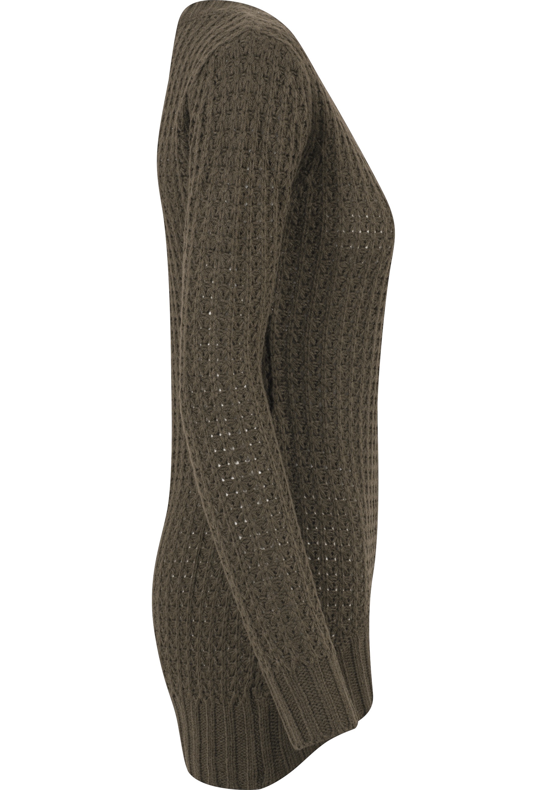 URBAN CLASSICS Rundhalspullover »Urban Classics Damen Ladies Long Wideneck Sweater« 1 Stk.