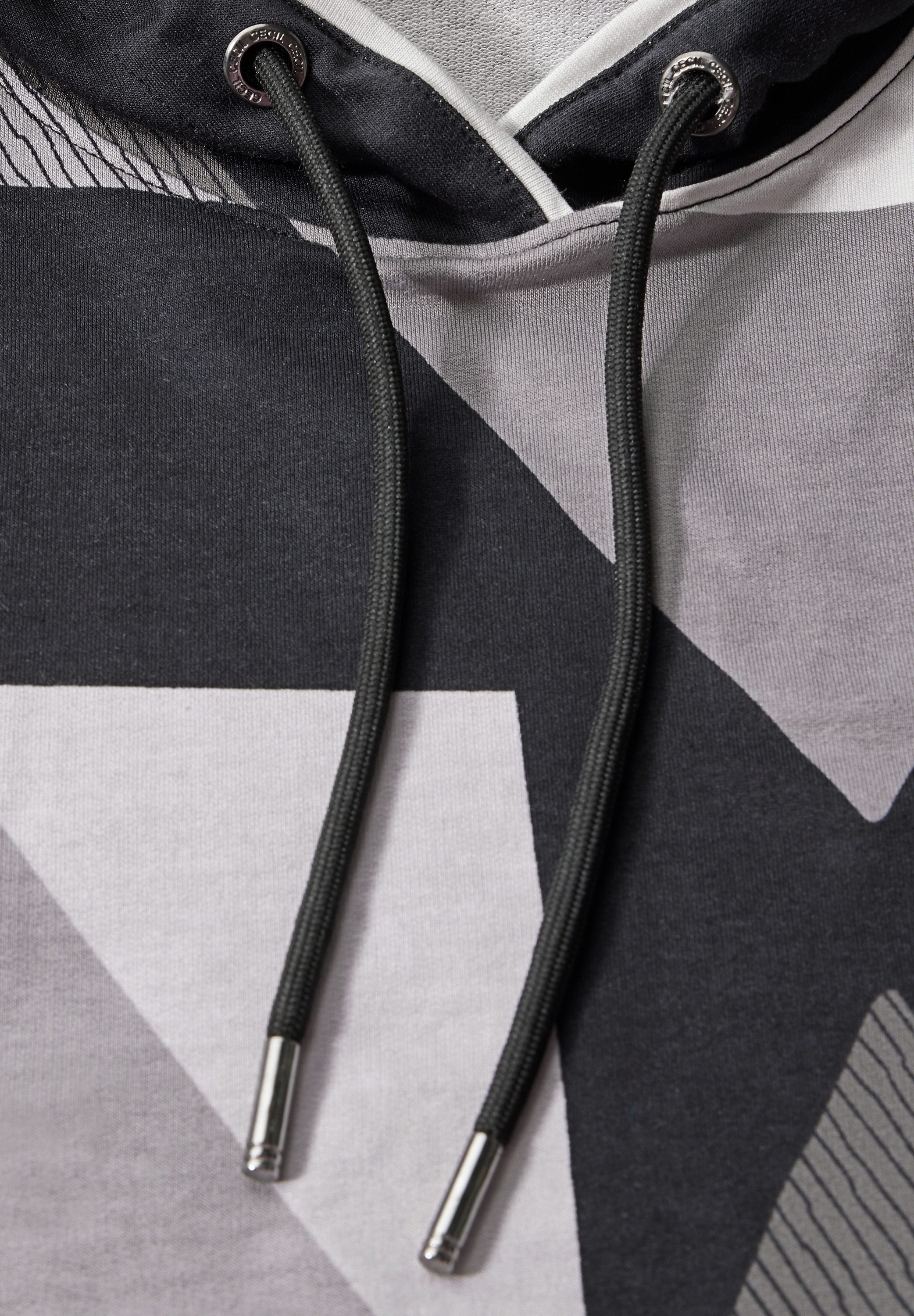 Cecil Langarmshirt, mit Kapuze mit Tunnelzugband