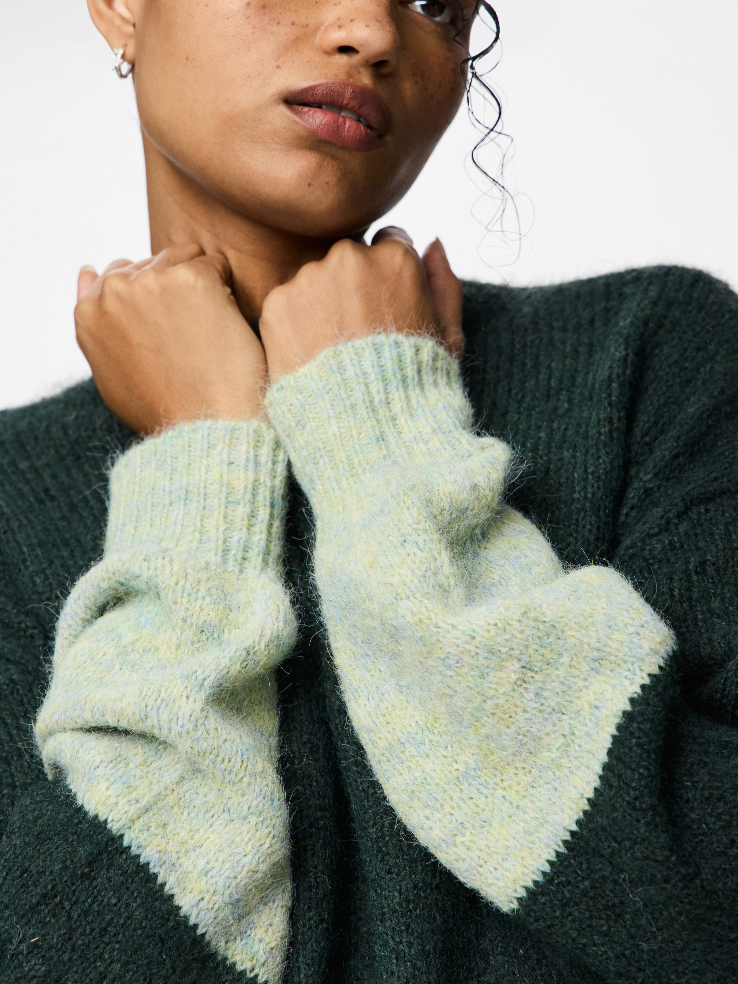 pieces Rundhalspullover "PCIVY LS O-NECK COLOR BLOCK KNIT PWP BC" Colorbloc günstig online kaufen