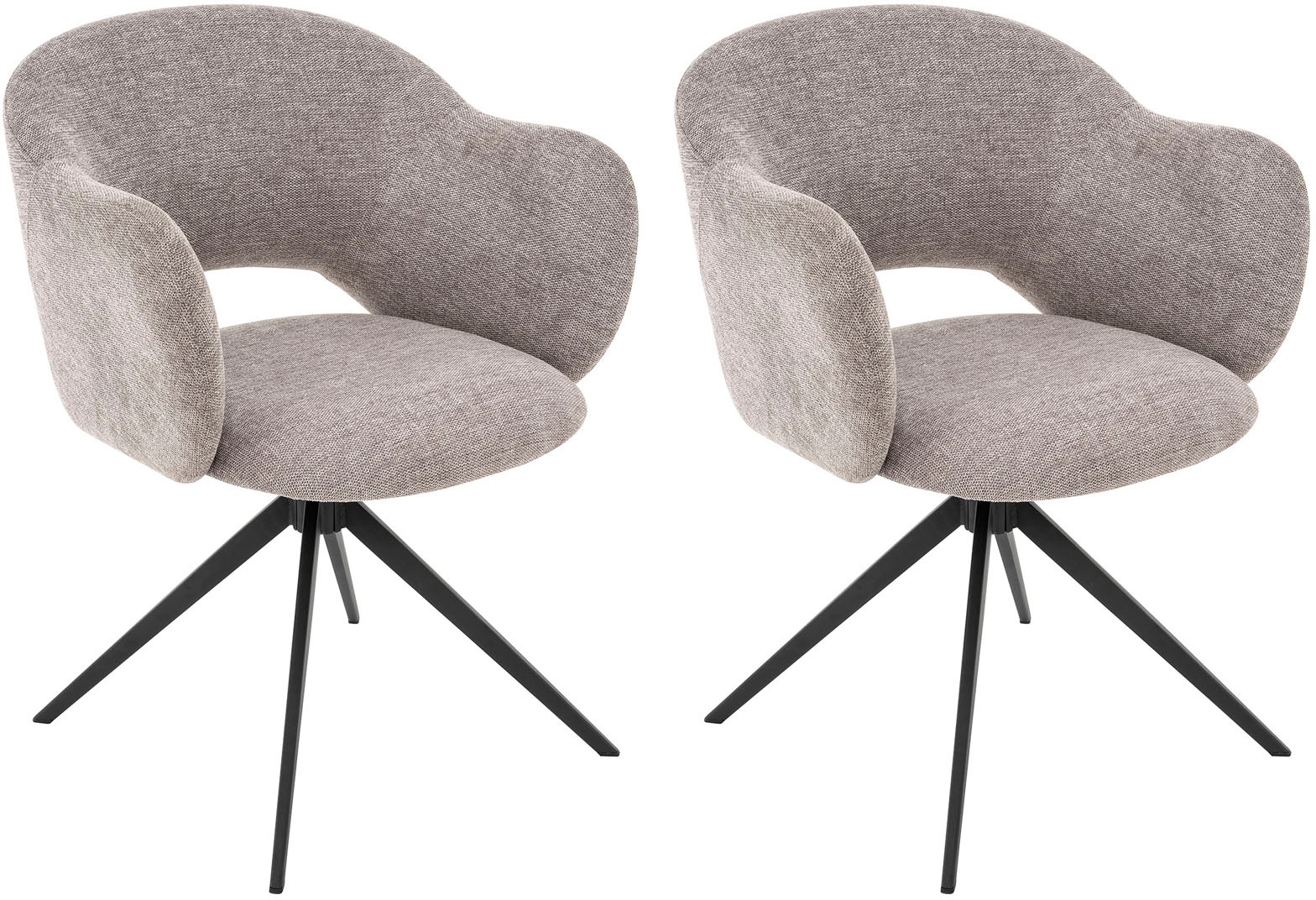 OTTO home Esszimmerstuhl "Fynnjard" (Set) 2 Stk.mit schwarzen Metallbeinen, günstig online kaufen