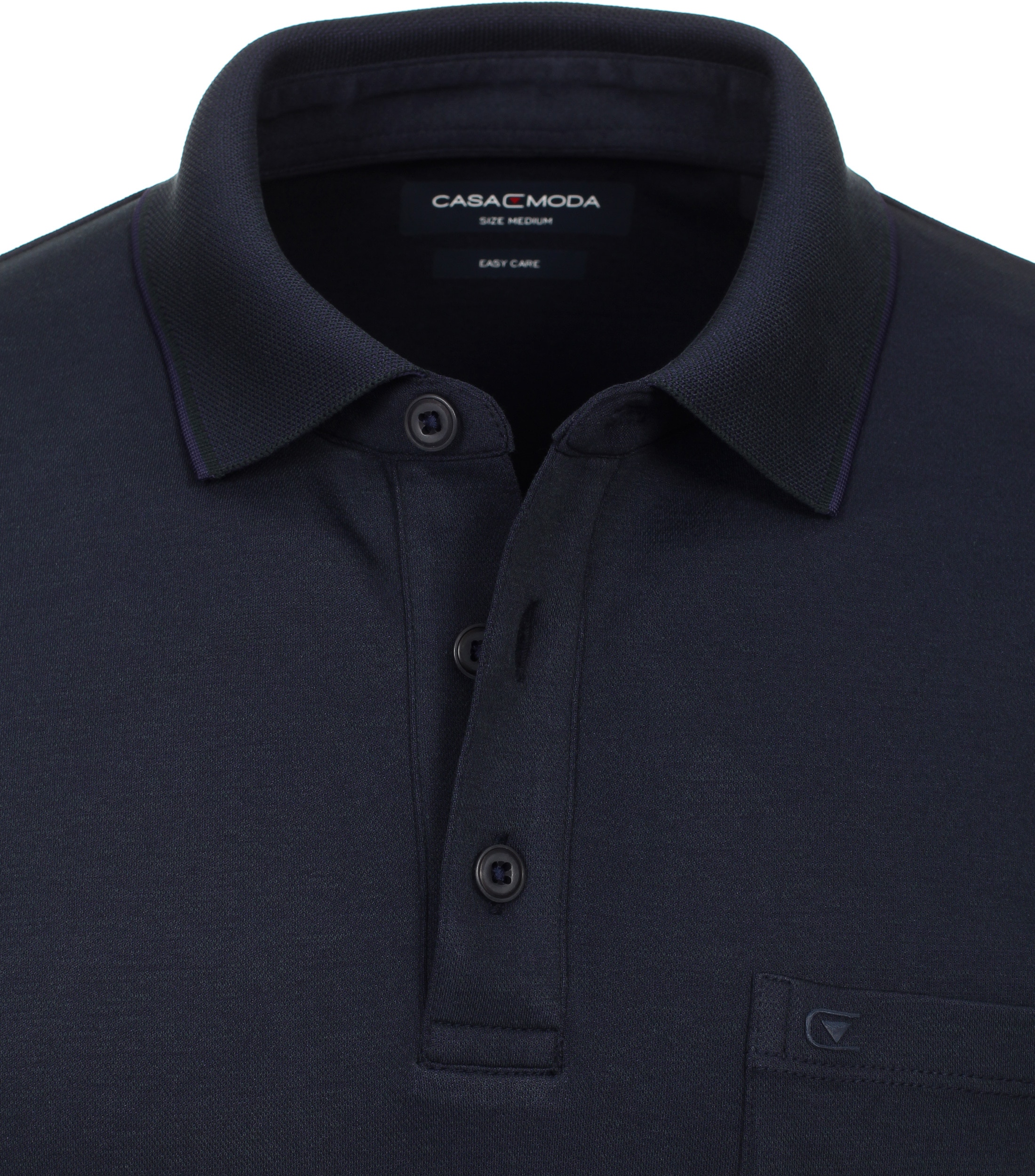 CASAMODA Langarm-Poloshirt »CASAMODA Polo-Shirt Langarm uni«