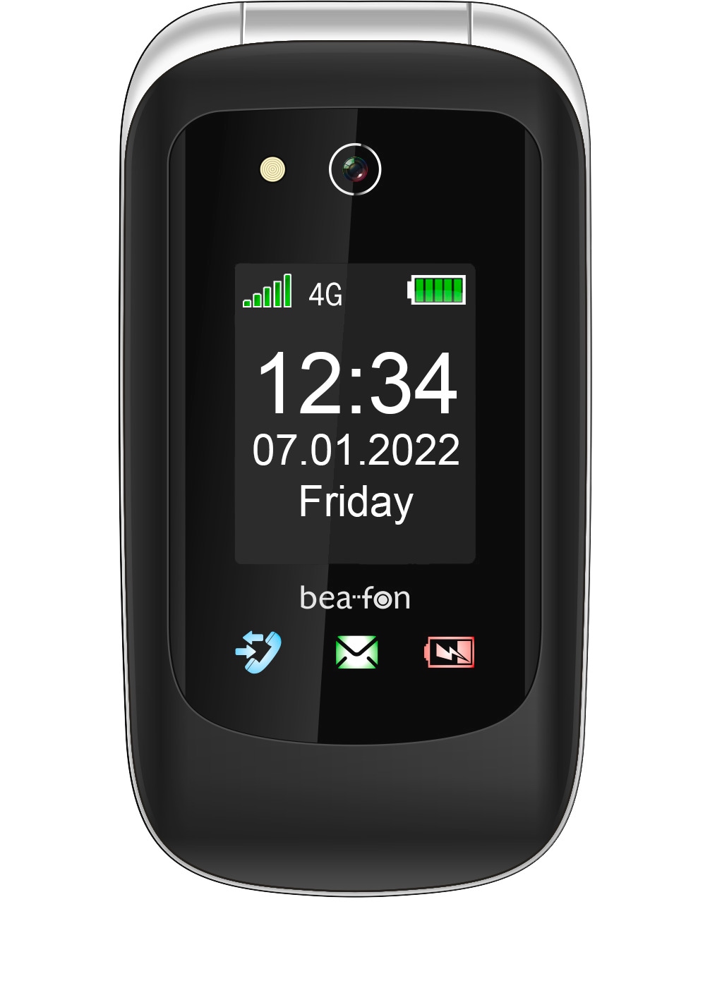 Beafon Klapphandy »SL720i«, Schwarz/Silber