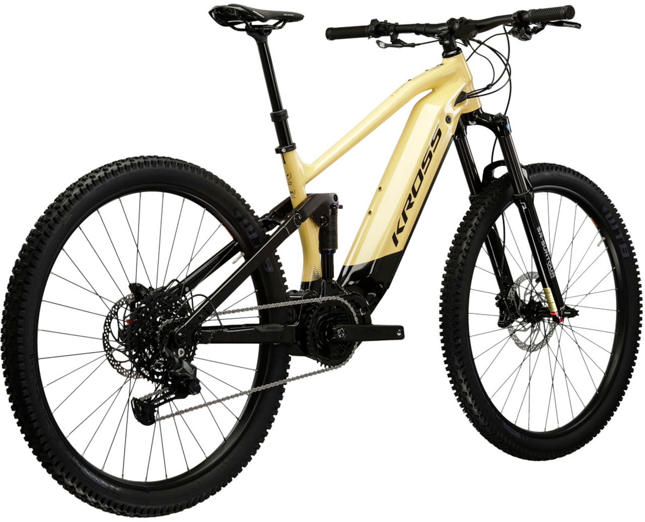 Kross E-Bike »KROSS E-MTB Grist Boost 1.0 29" beige«, 10 Gang, Shimano, CUES U6000, Mittelmotor 250 W