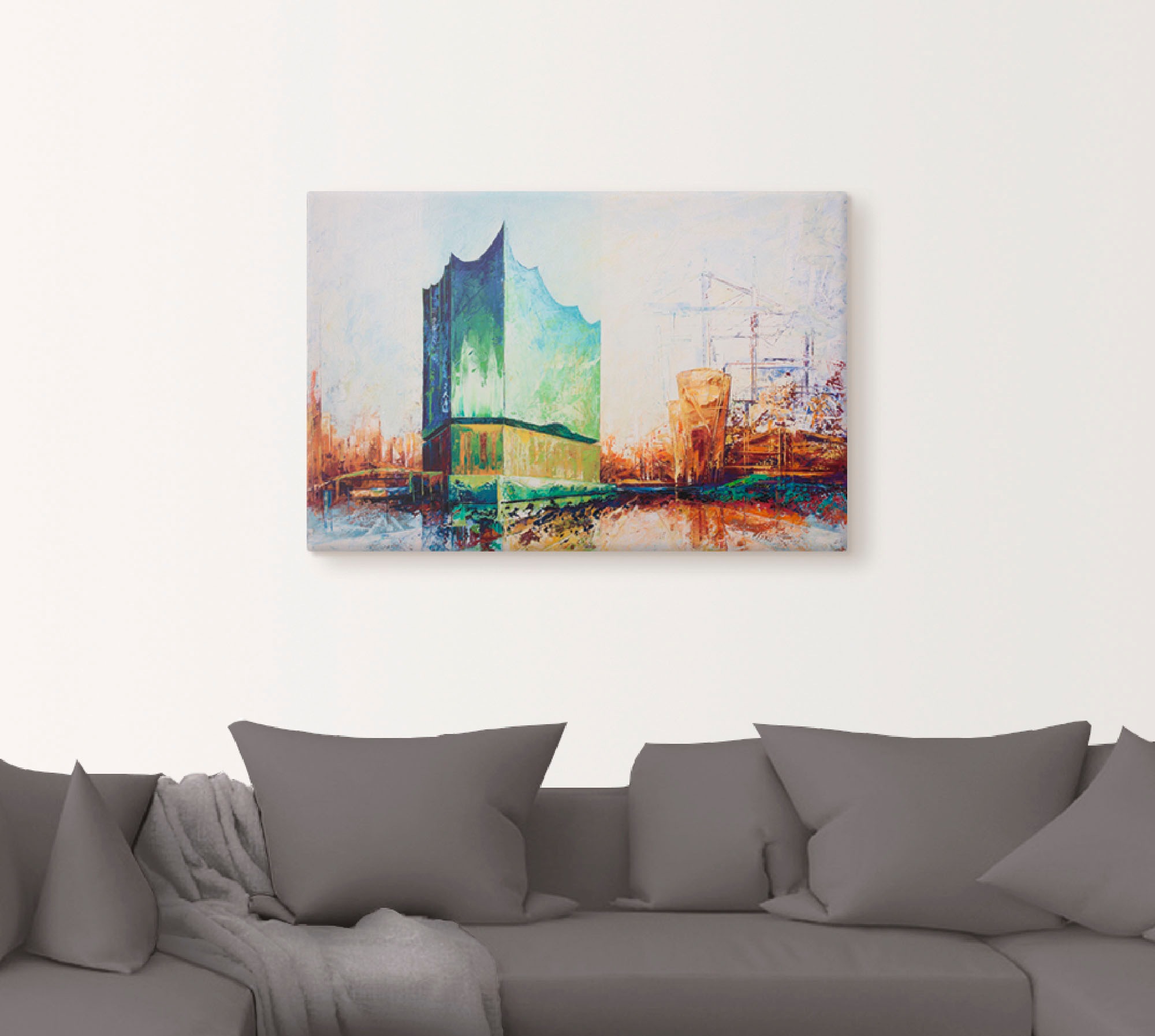 Artland Wandbild "Elbharmonie Hamburg" Deutschland 1 Stk. tlg. auf Holzrahm günstig online kaufen