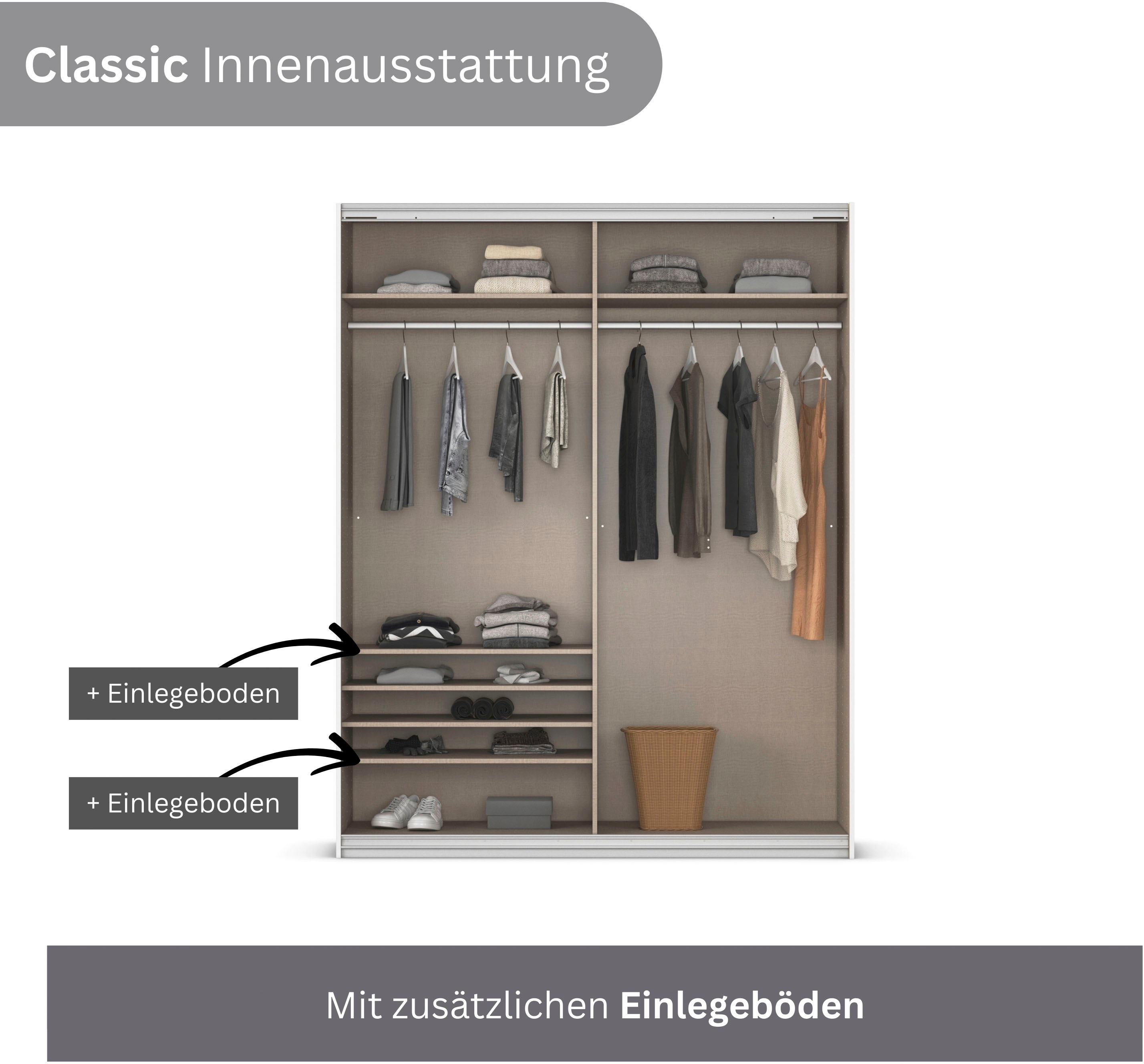 Thumbnail - INOSIGN BY RAUCH Schwebetürenschrank "Kleiderschrank Schrank Garderobe Schlafzimmerschrank THANOS" in 3 verschiedenen Au...