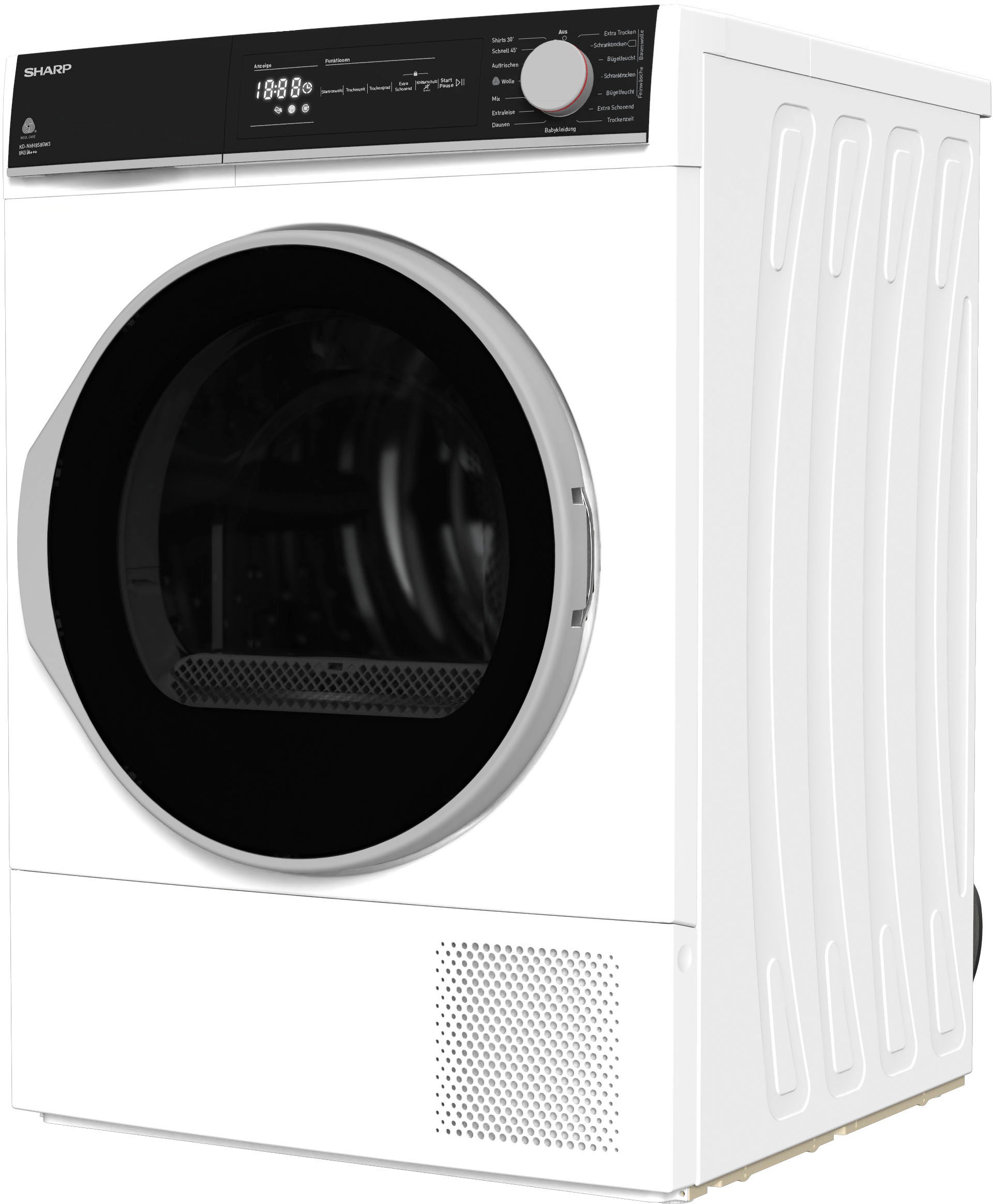 Sharp Wärmepumpentrockner »KD-NHH8S8GW3-DE«, 8 kg