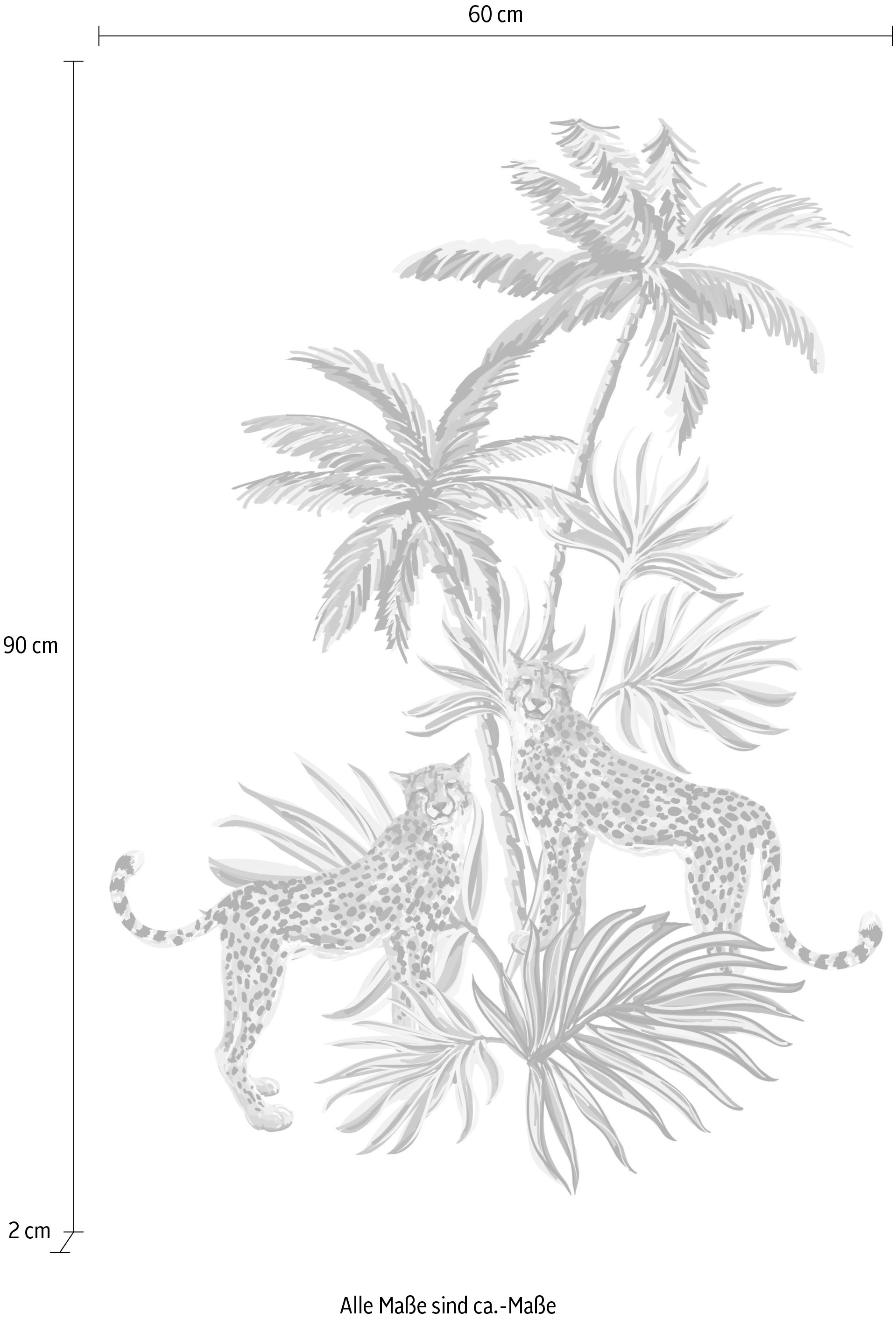 queence Leinwandbild »Leopard«, Kunst-Modern-Tiere-Leopard-Raubkatzen, Premium-Leinwandstoff, Handarbeit aus Deutschland