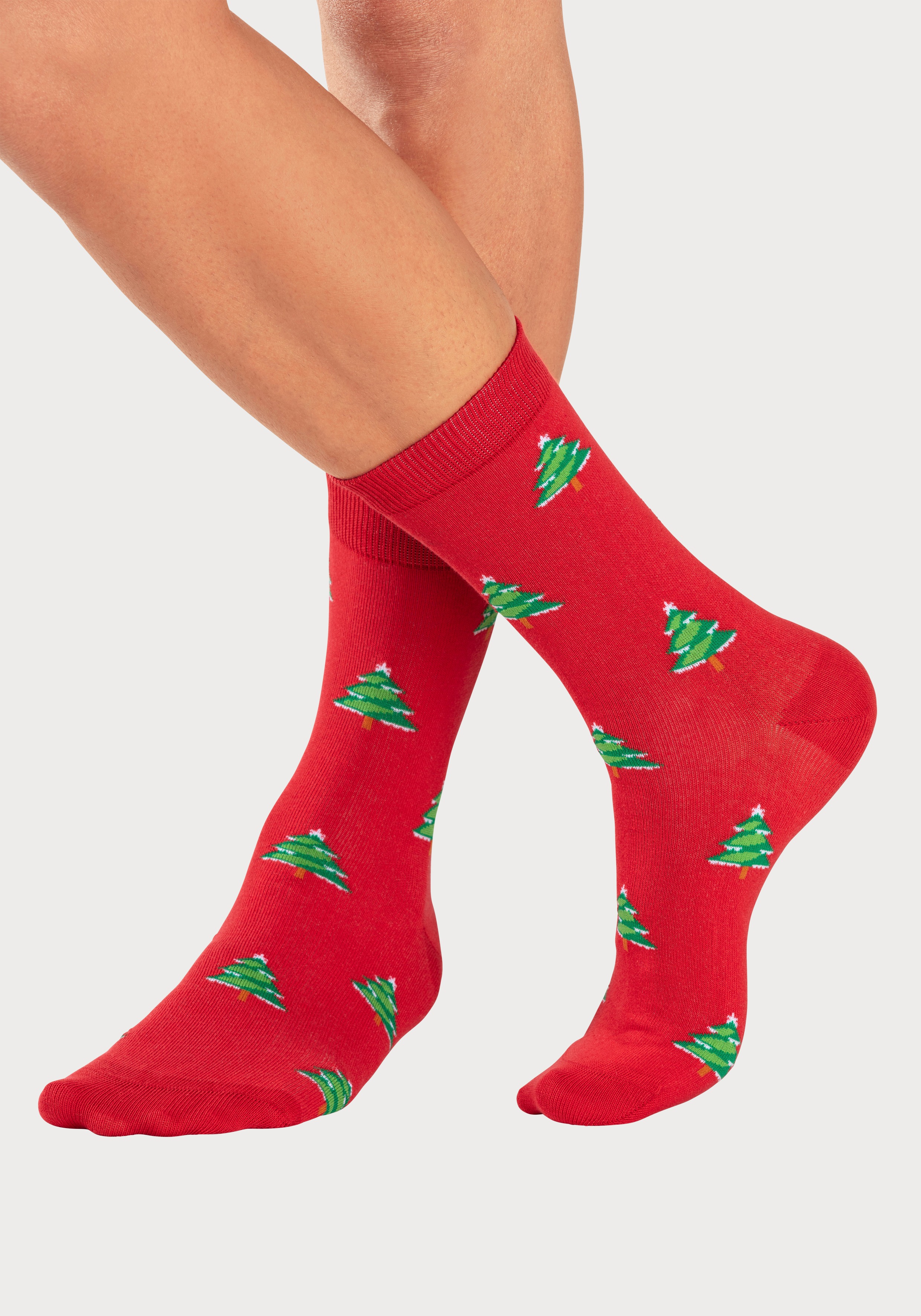 Thumbnail - John Devin Socken Packung, 3 Paar tlg. mit unterschiedlichen Weihnachtsmotiven