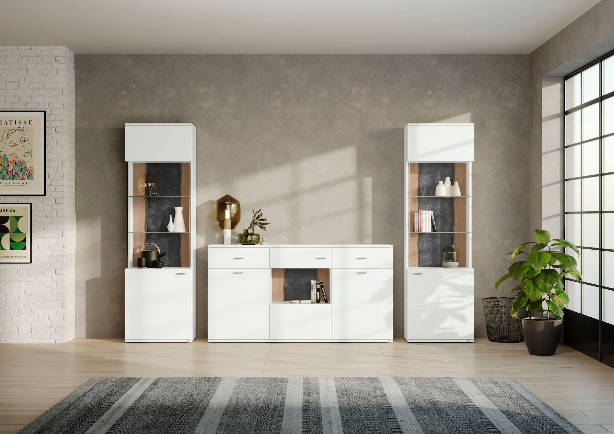 set one by Musterring Wohnwand "TACOMA" Set, 3 Stk. tlg. günstig online kaufen