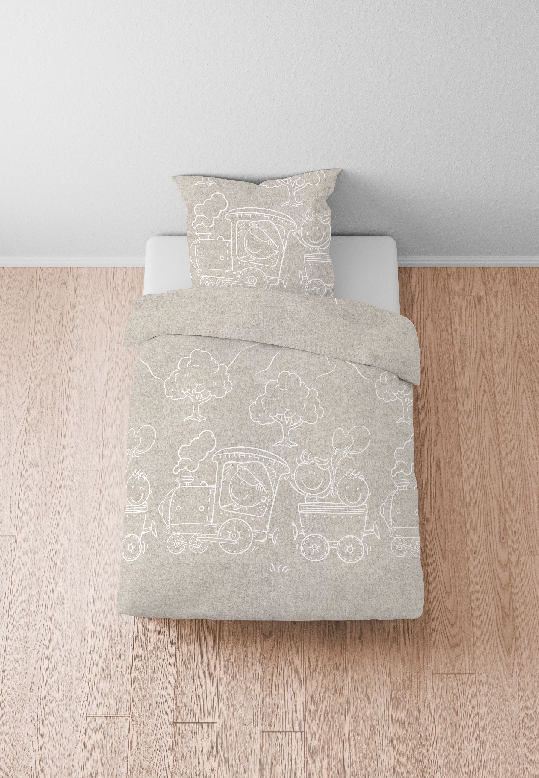 Biberna Kinderbettwäsche "0840521" 2 Stk. kuschelig warm, samtweich, Melang günstig online kaufen