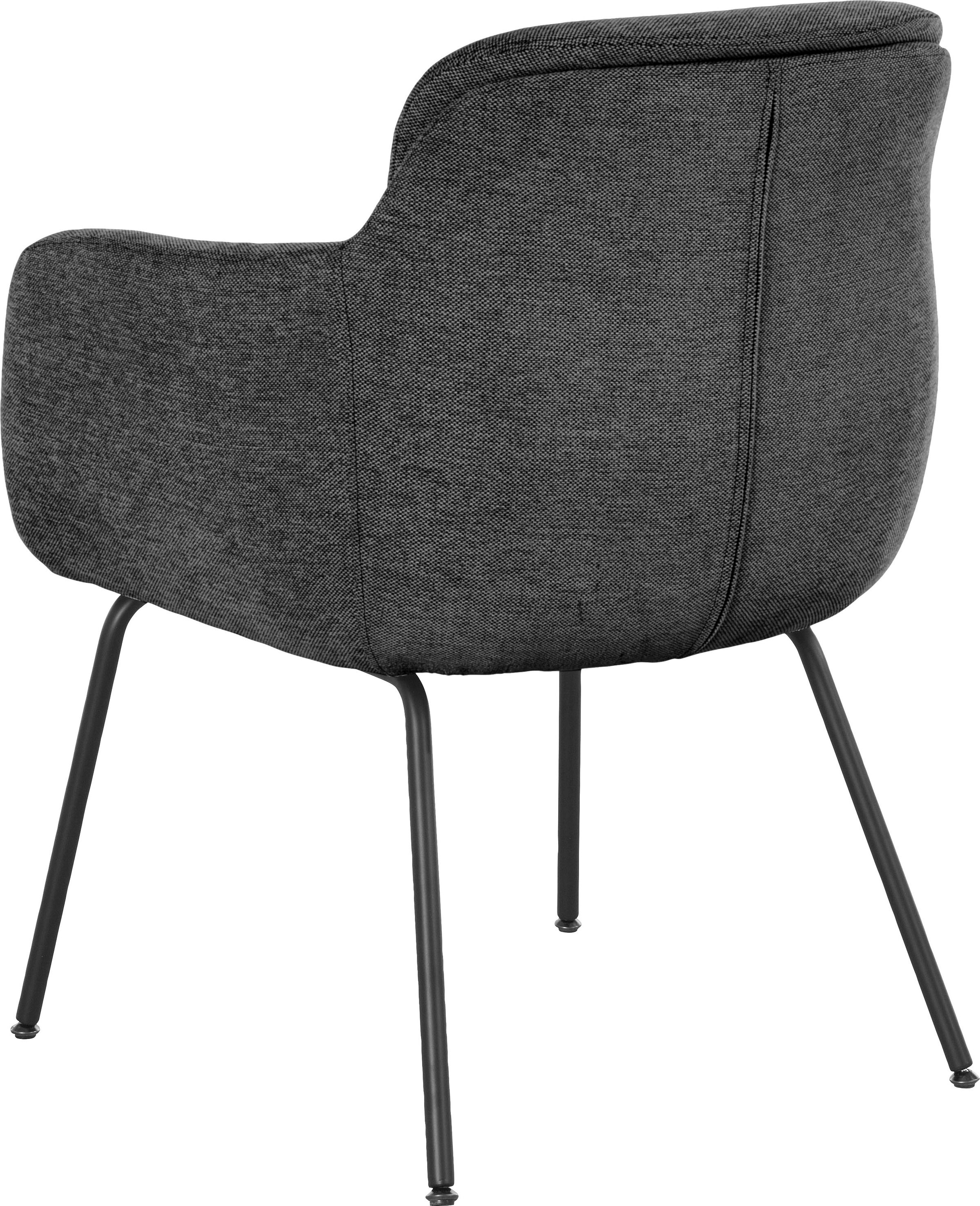 LeGer Home by Lena Gercke Esszimmerstuhl »Donnica, TOPSELLER!«, Webstoff, pflegeleichter Webstoff, schwarzen Metallbeinen