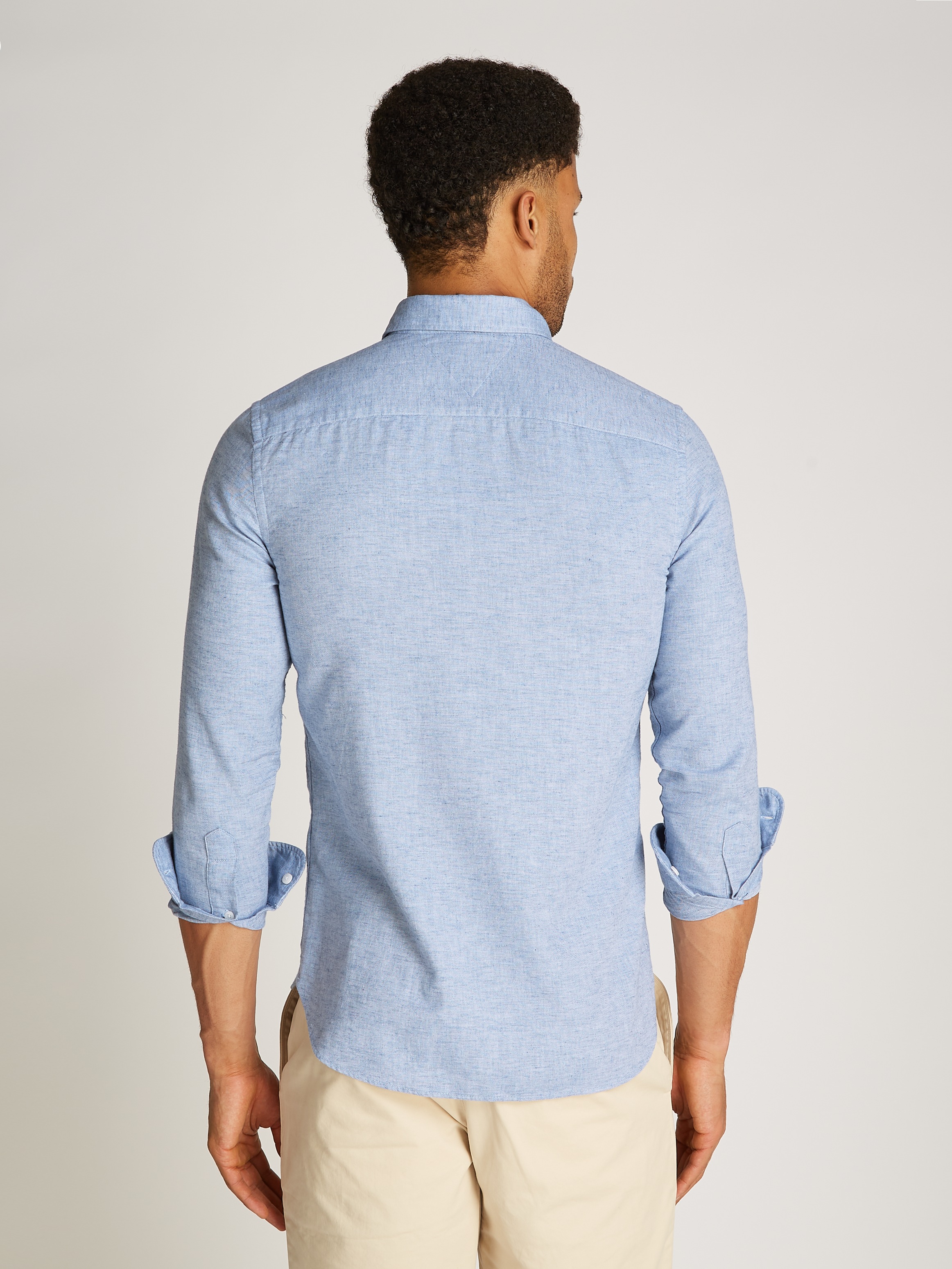 Tommy Hilfiger Langarmhemd "BRUSHED LINEN SOLID Slim Fit SHIRT" günstig online kaufen