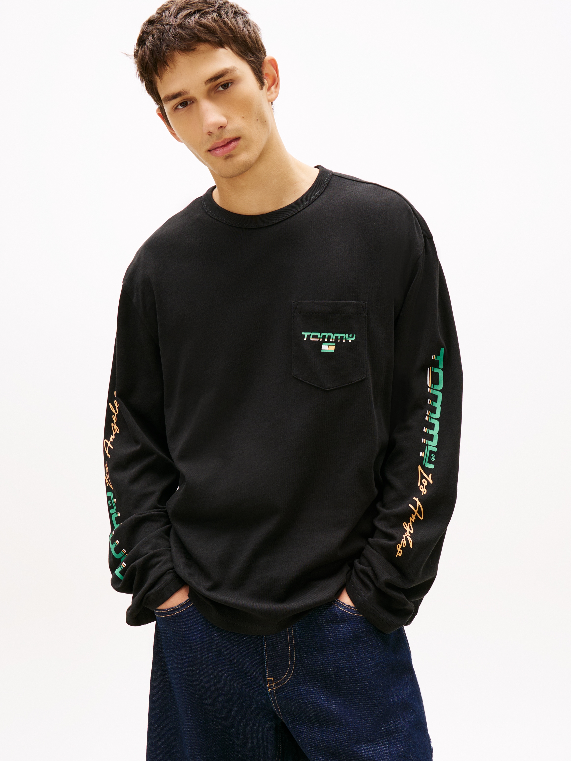 Tommy Jeans Langarmshirt RELAXED FIT mit Print günstig online kaufen