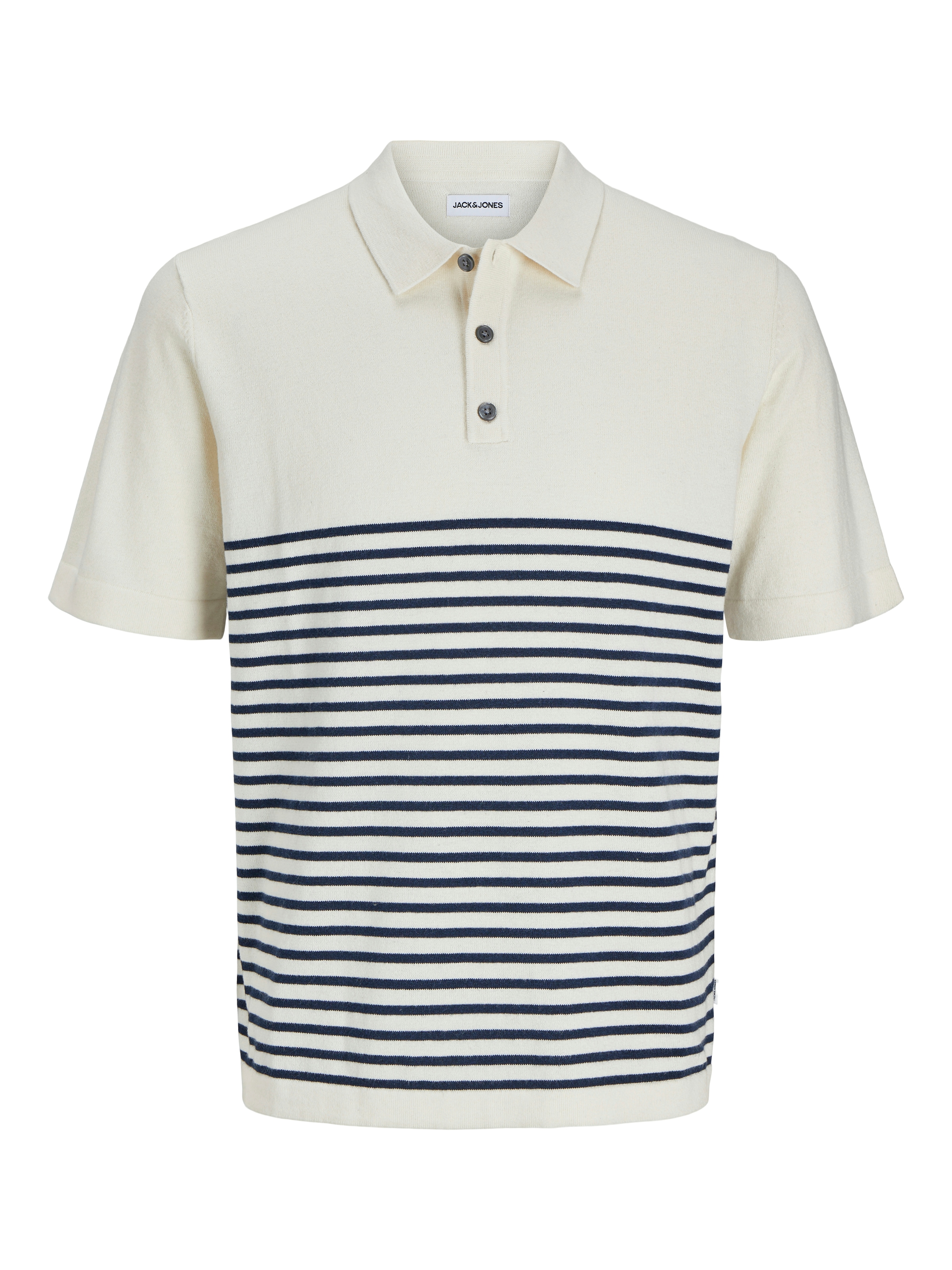 Jack & Jones Kurzarmpullover "JJEEMIL KNIT RELAXED POLO SS SN", mit Polo Kragen