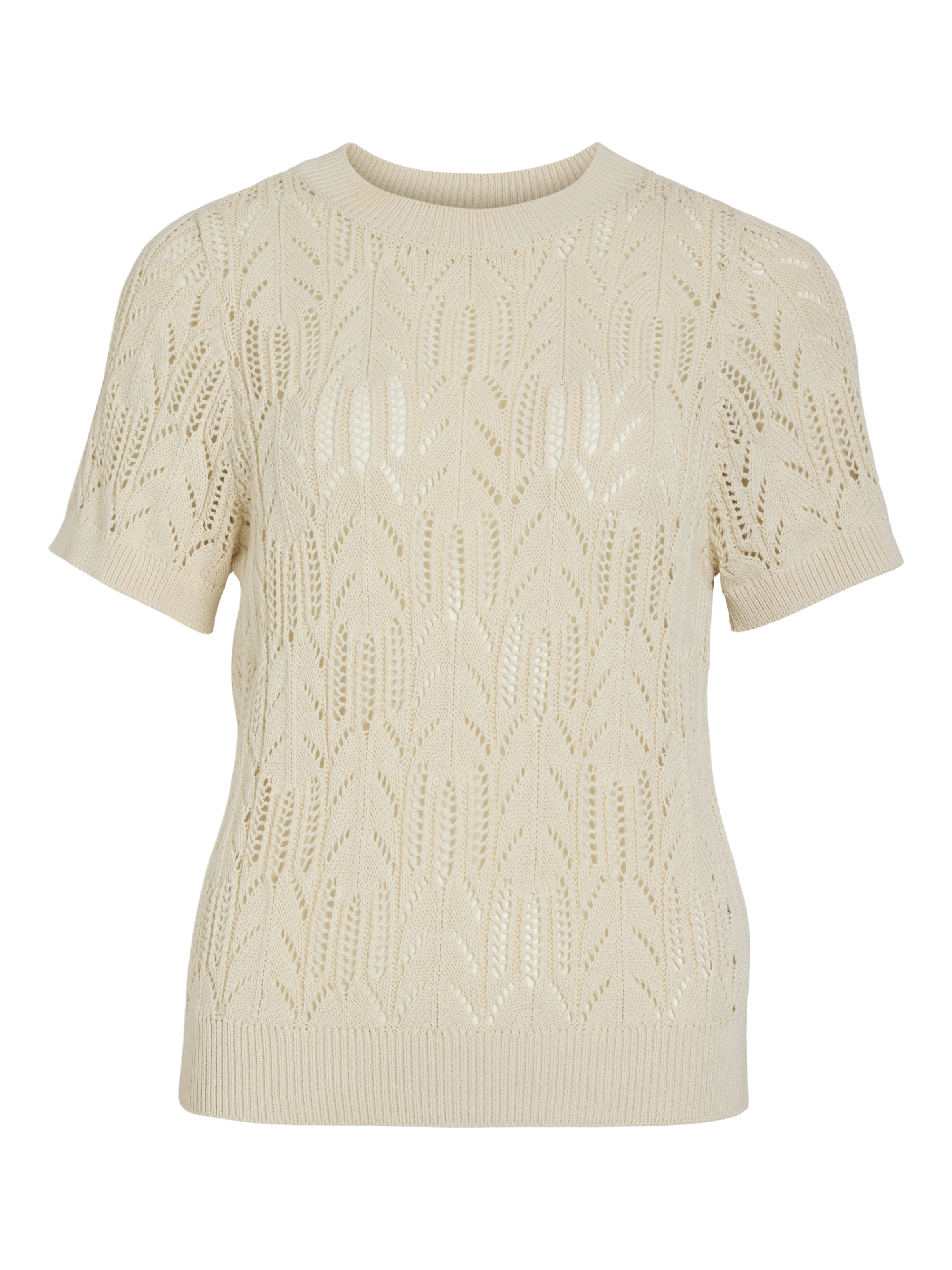 Vila Kurzarmpullover »VICOTTI S/S O-NECK KNIT TOP - NOOS«