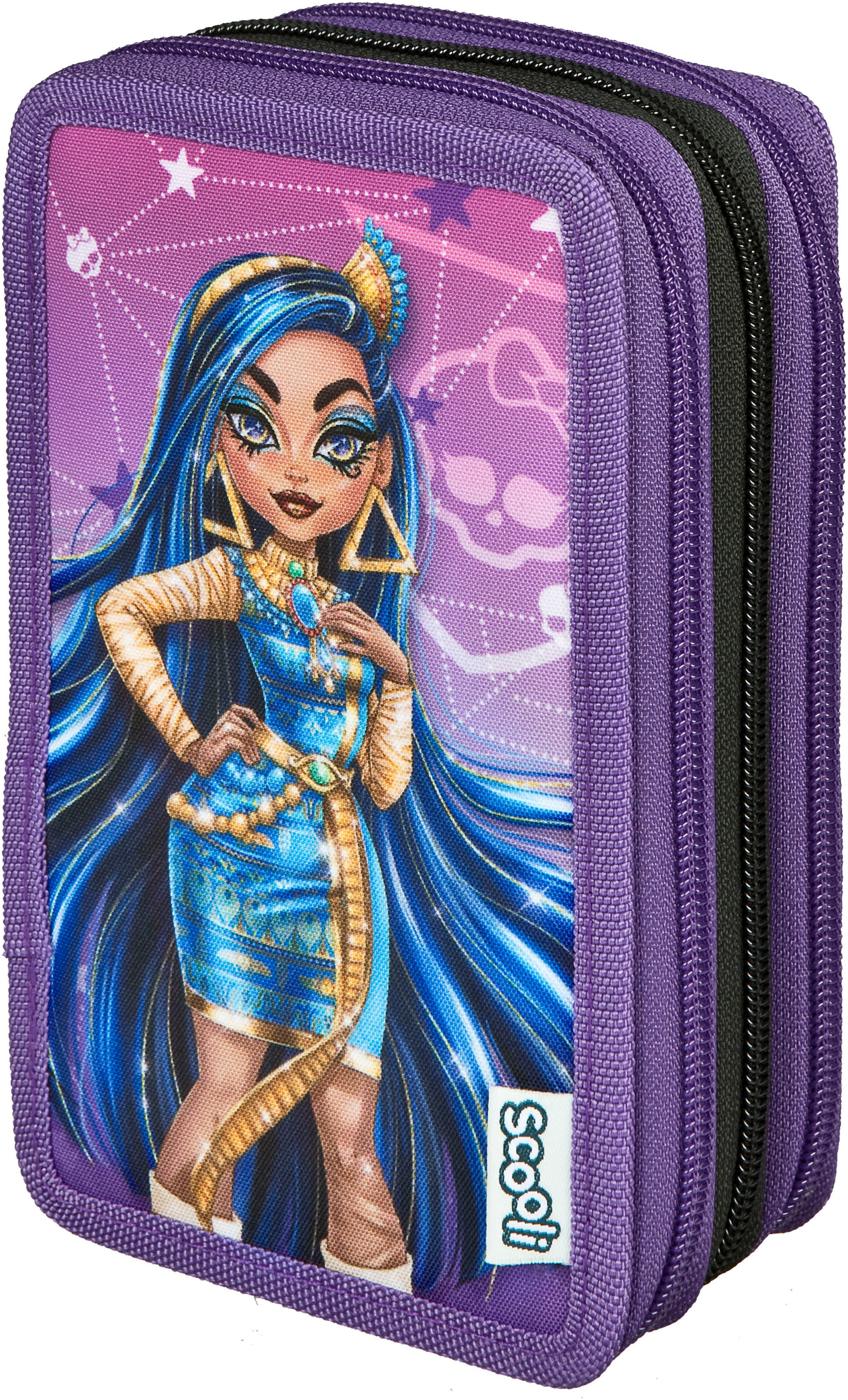 Scooli Federmäppchen »Tripledecker, Monster High«, befüllt, inklusive Geodreieck