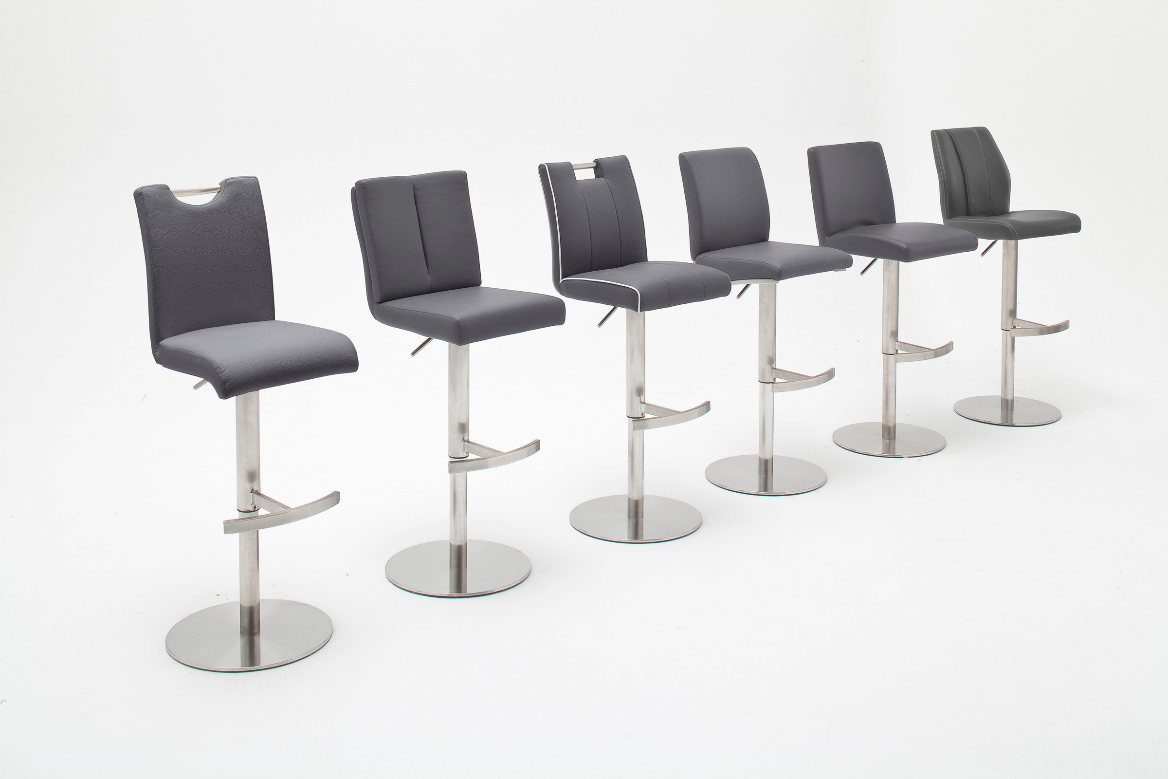 MCA furniture Bistrostuhl »BARBECOOL«, mit Rückenlehne,Bodenplatte rund, 360° drehbar, Sitzhöhe von 56-81 cm