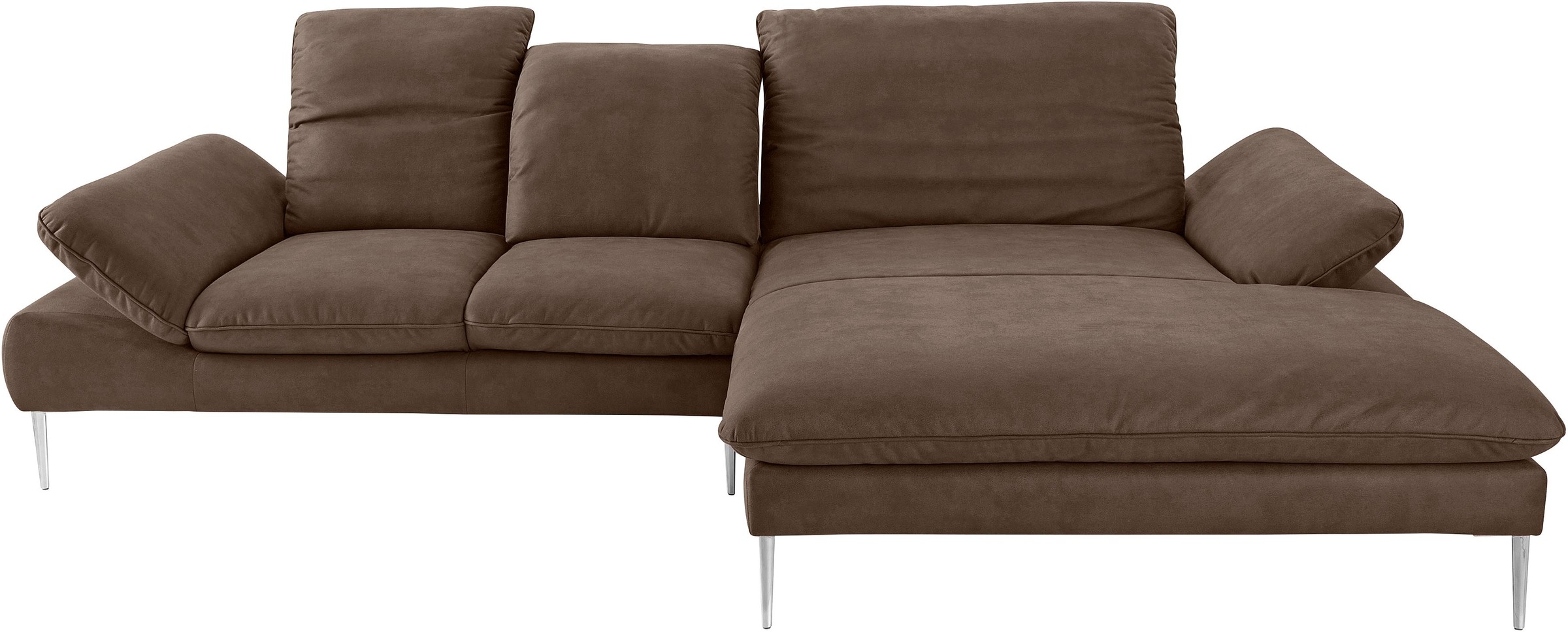 W.SCHILLIG Ecksofa »enjoy&MORE, Designsofa, elegant und bequem, L-Form«, mit Sitztiefenverstellung, Füße Chrom glänzend, Breite 310 cm