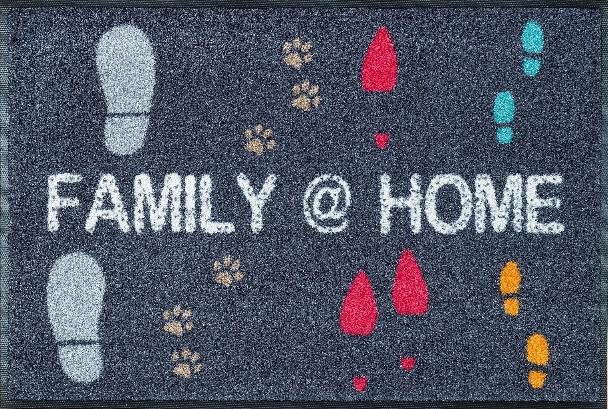 Spruch, rechteckig, @ »Family Outdoor Kleen-Tex und BAUR wash+dry mit | by Home«, In- waschbar Schmutzfangmatte, Fußmatte geeignet,