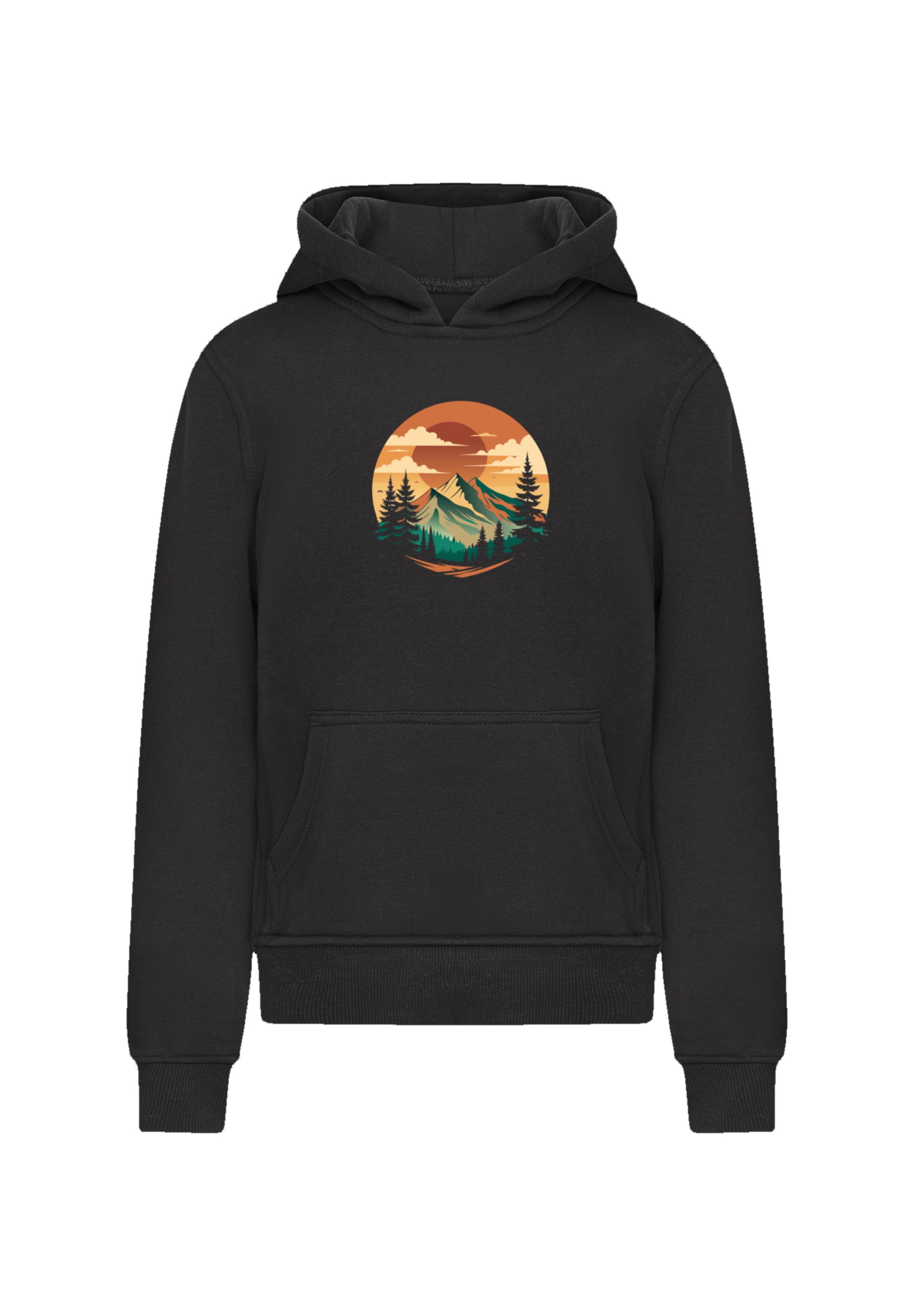 F4NT4STIC Kapuzenpullover »Sonnenuntergang Berglandschaft«, Premium Qualität