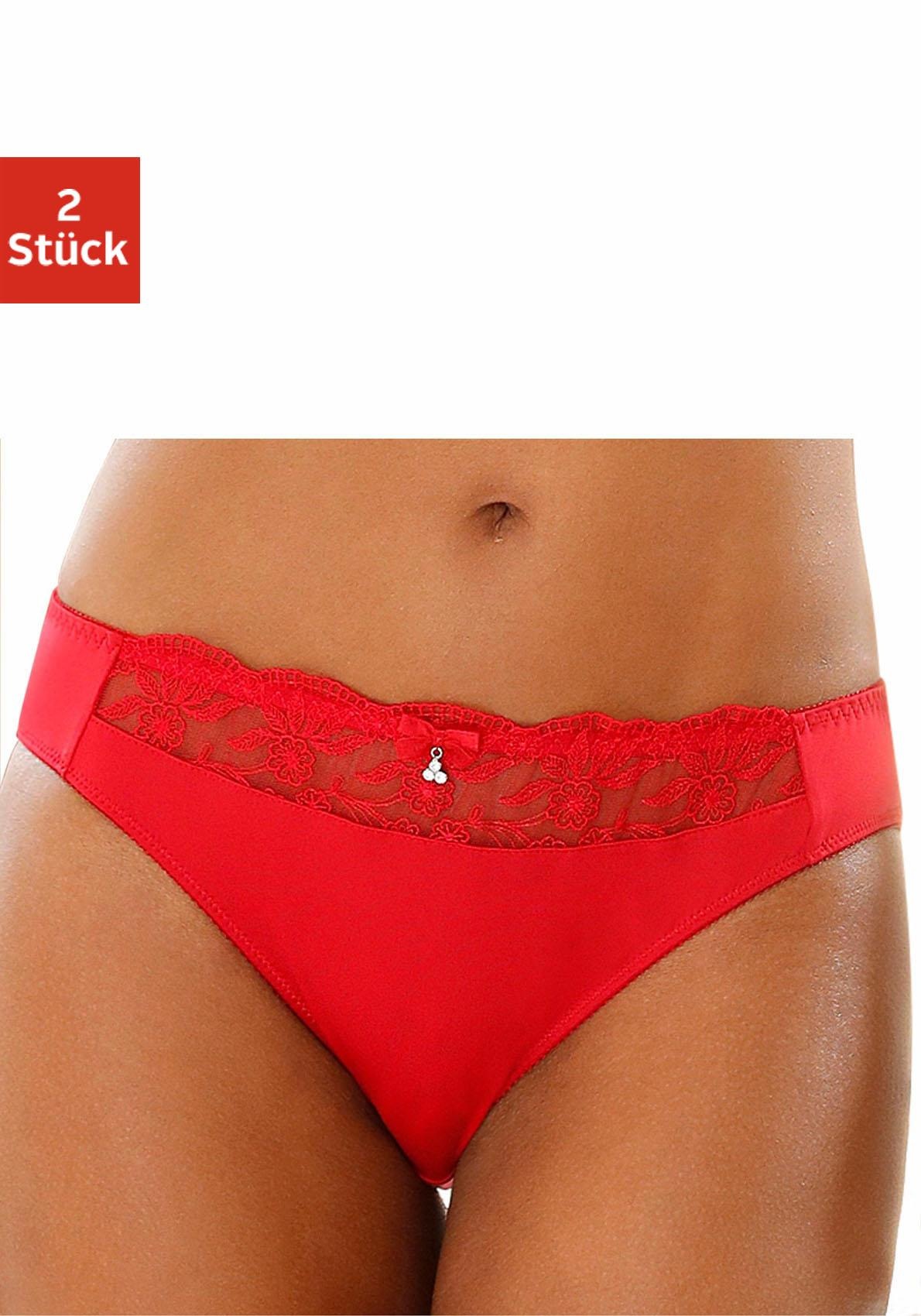 Nuance by Lascana Slip Packung, mit schöner Stickereispitze, als Dessous-Set kombinierbar