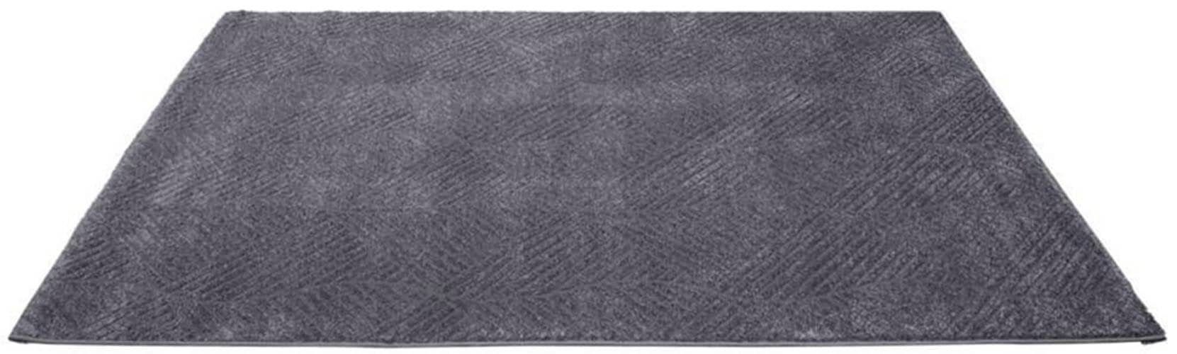 Teppich CARPET CITY "Friseé-Teppich FANCY 904", grau, B:120cm H:12mm L:160cm, Polypropylen (PP), Teppiche, Teppich, Läufer, Kurzflor Wohnzimmer, florale 3D-Optik, für Schlafzimmer 3