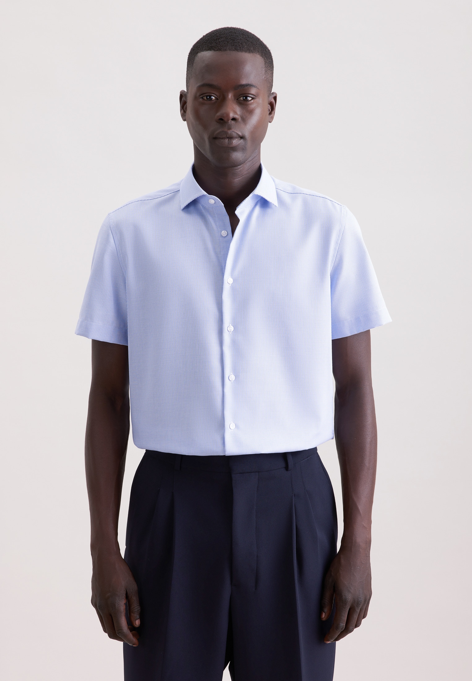 seidensticker Businesshemd "Schwarze Rose" Slim 1/2 Kentkragen Struktur günstig online kaufen