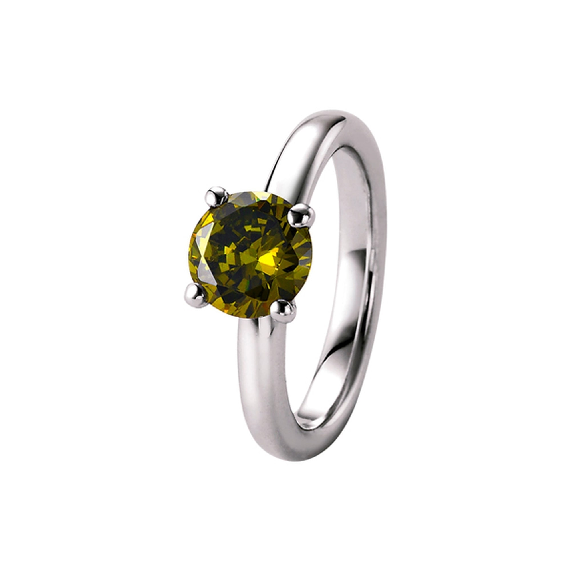 GIORGIO MARTELLO MILANO Silberring »mit olivfarbigem Zirkonia Silber 925«