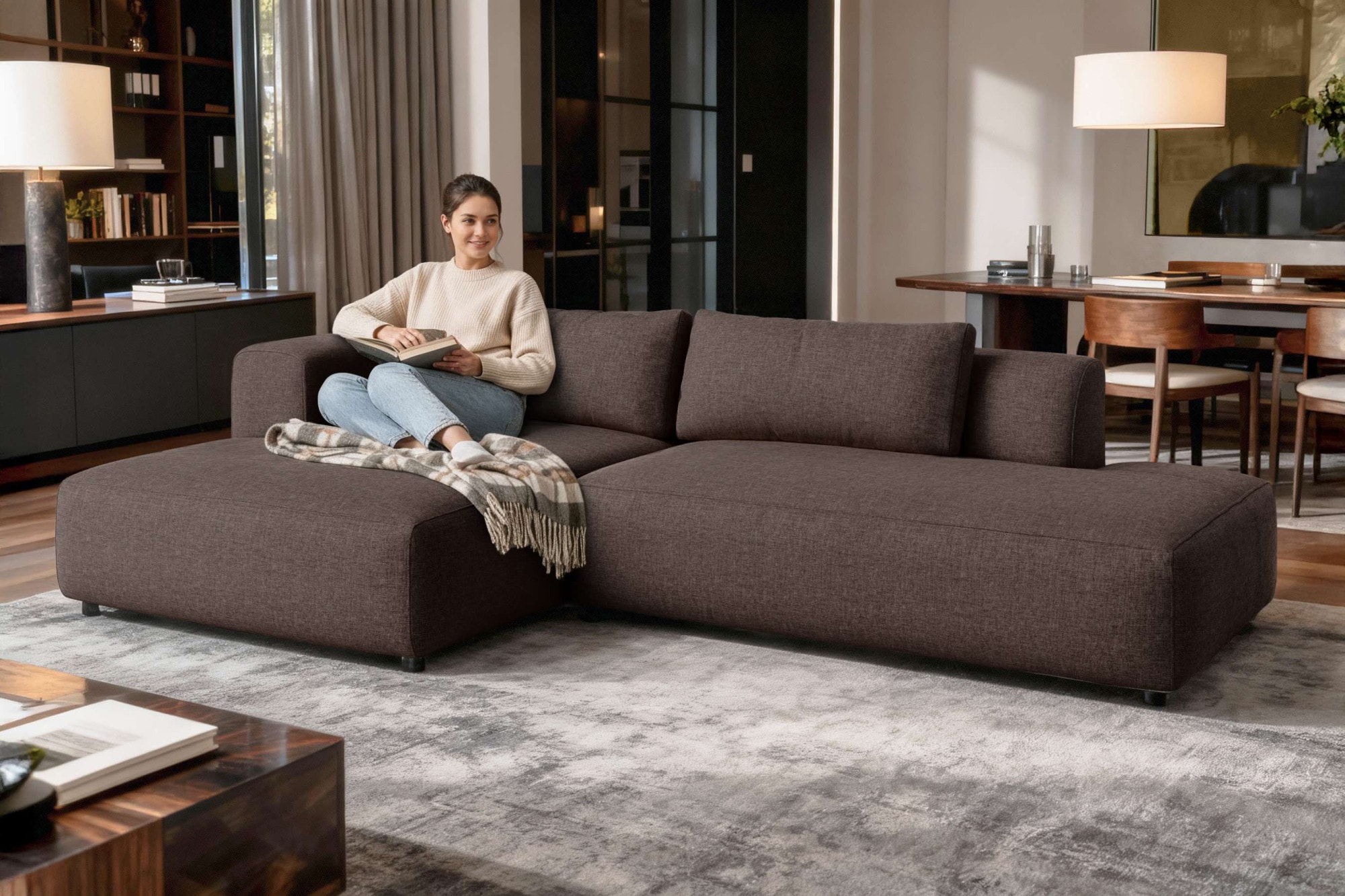 OTTO home Ecksofa "TIARRA Design-Sofa mit Ottomane recht/links bestellbar, günstig online kaufen