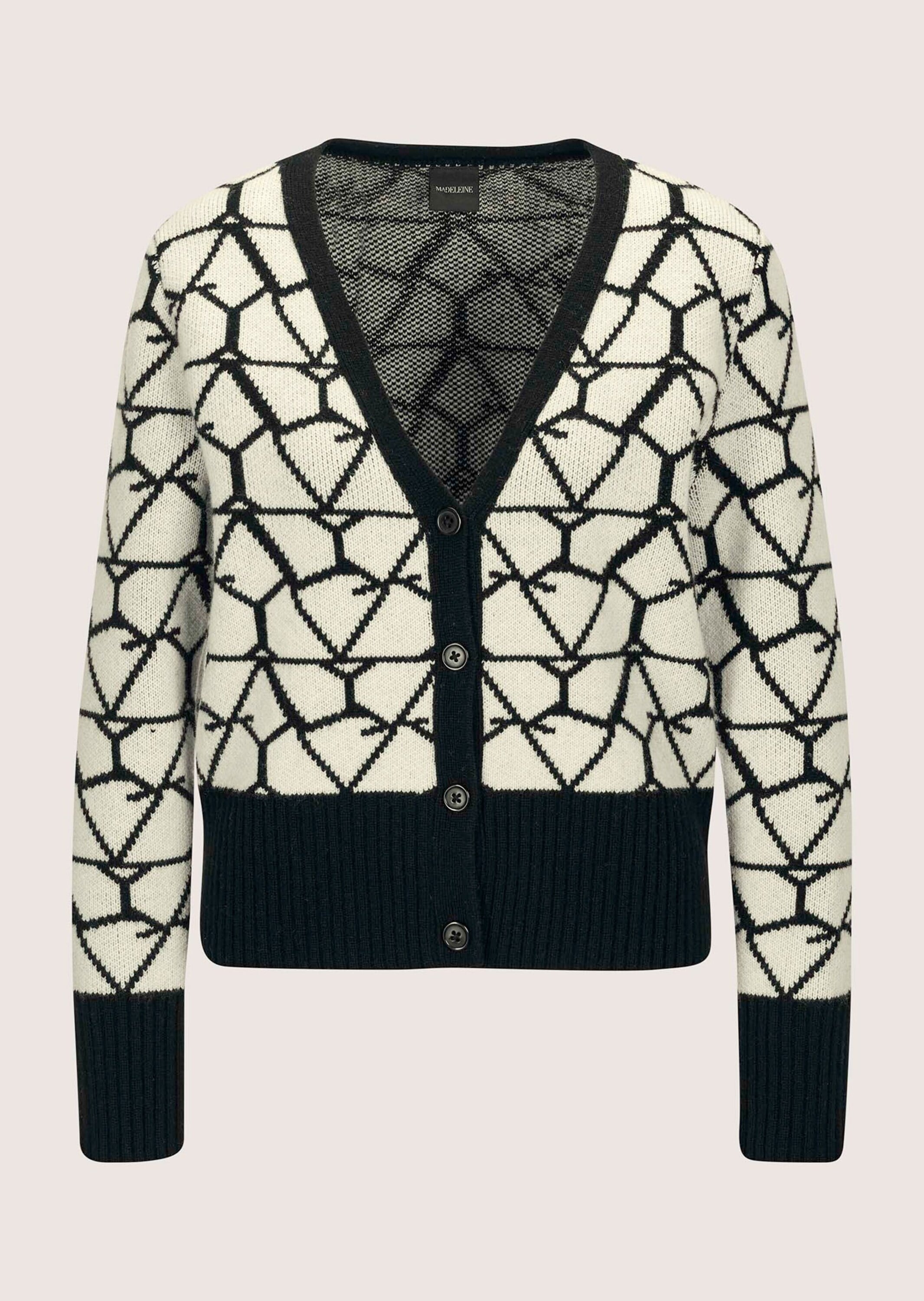MADELEINE Strickjacke "Strickjacke Langarm Jacquard-Cardigan mit Kaschmir" günstig online kaufen