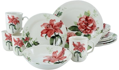 Kombiservice »Geschirr-Set Rosemary«, (Set, 16 tlg., Kaffeeservice und Tafelservice im...