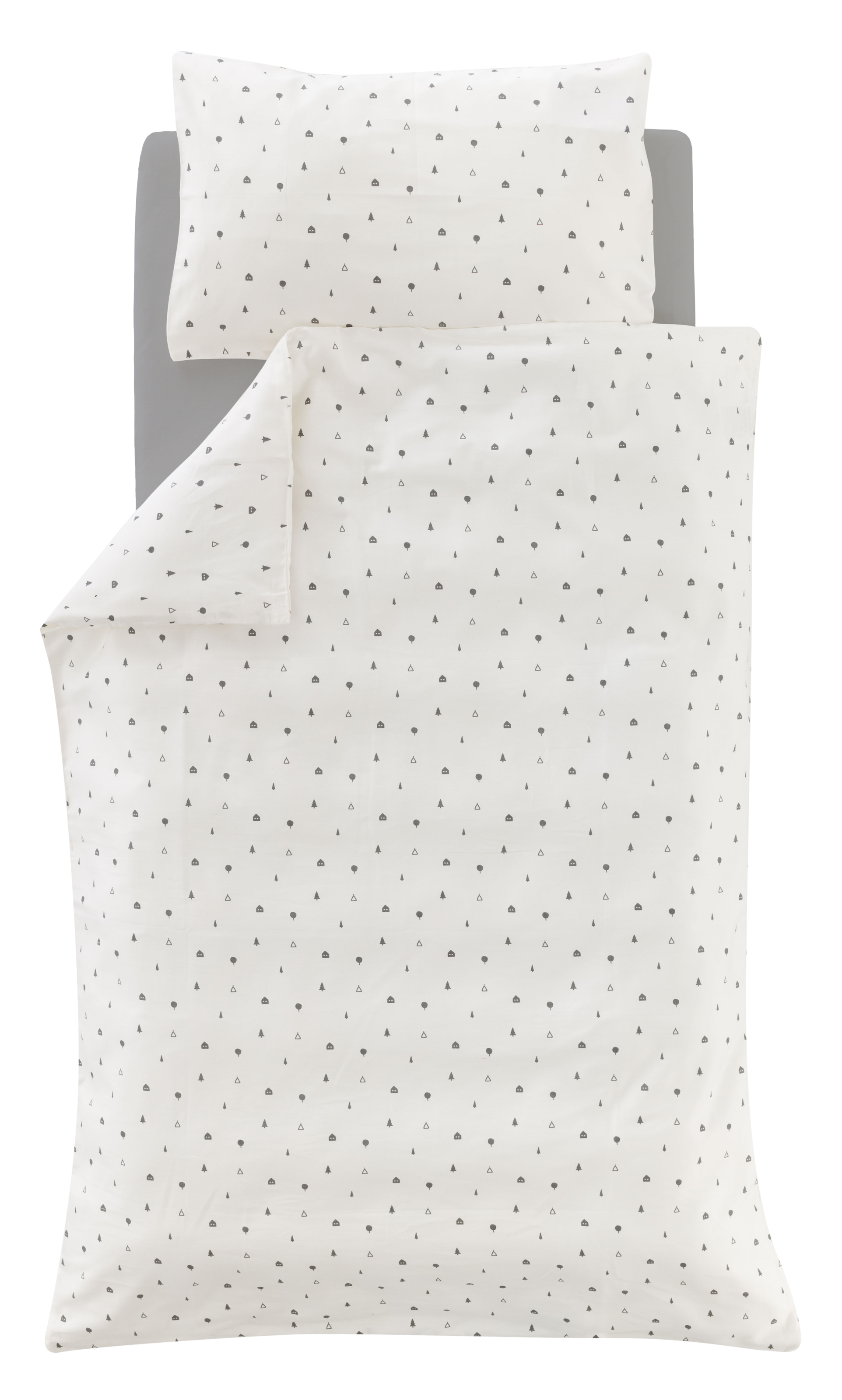 Träumeland Babybettwäsche "Zuhause" 2 Stk. mit Allover-Print günstig online kaufen