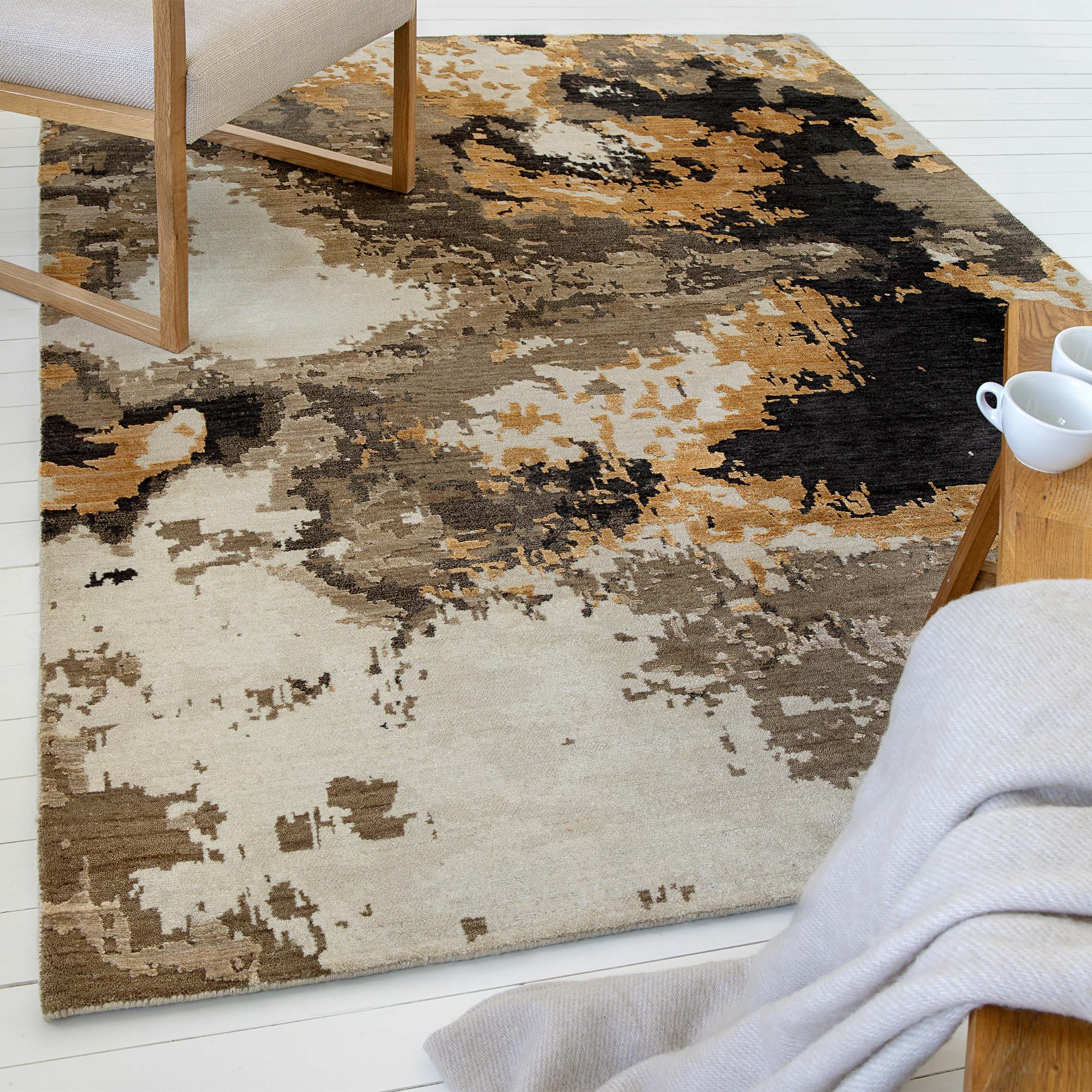 OTTO home Teppich "Orin" rechteckig 6 mm Höhe Kurzflor, 80 % Wolle und Visk günstig online kaufen