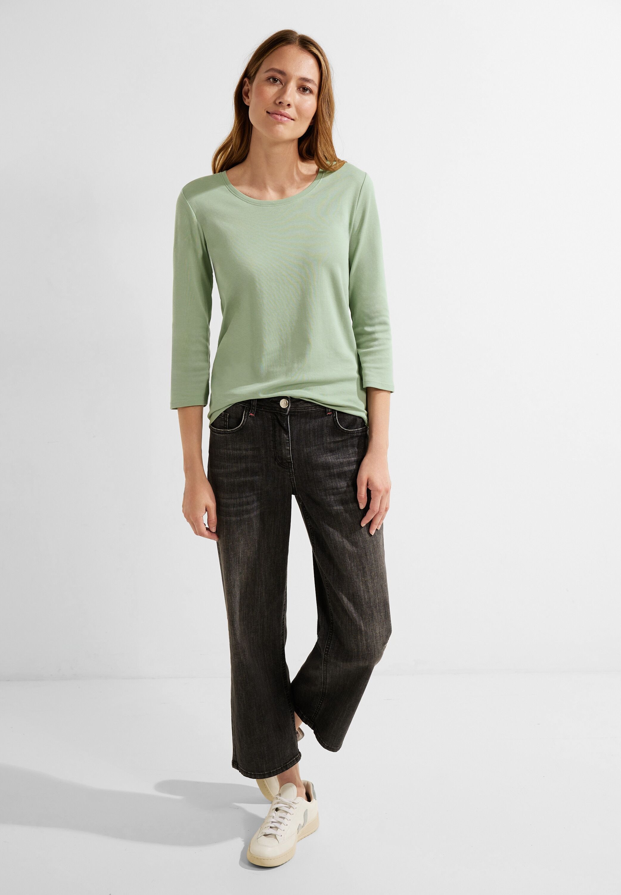Cecil 3/4-Arm-Shirt, aus reiner Baumwolle