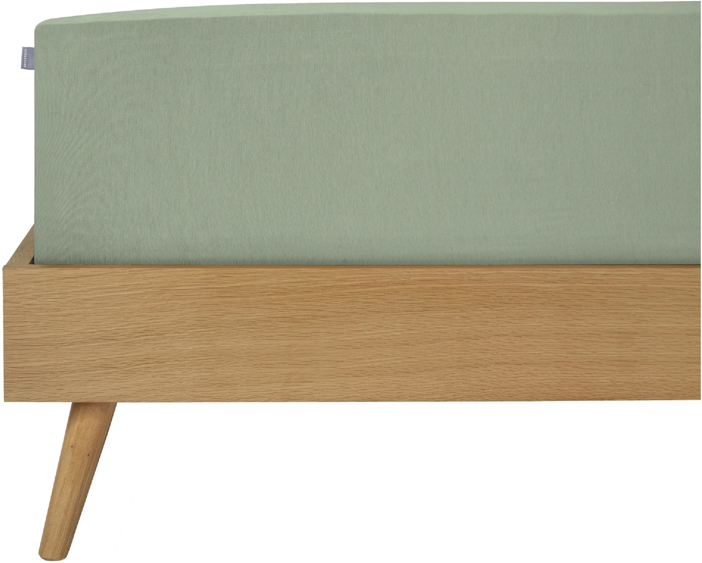 Schiesser Spannbettlaken "Jessi aus 100% Baumwolle" für Matratzen bis zu 22 cm Höhe, OEKO-TEX MADE IN GREEN