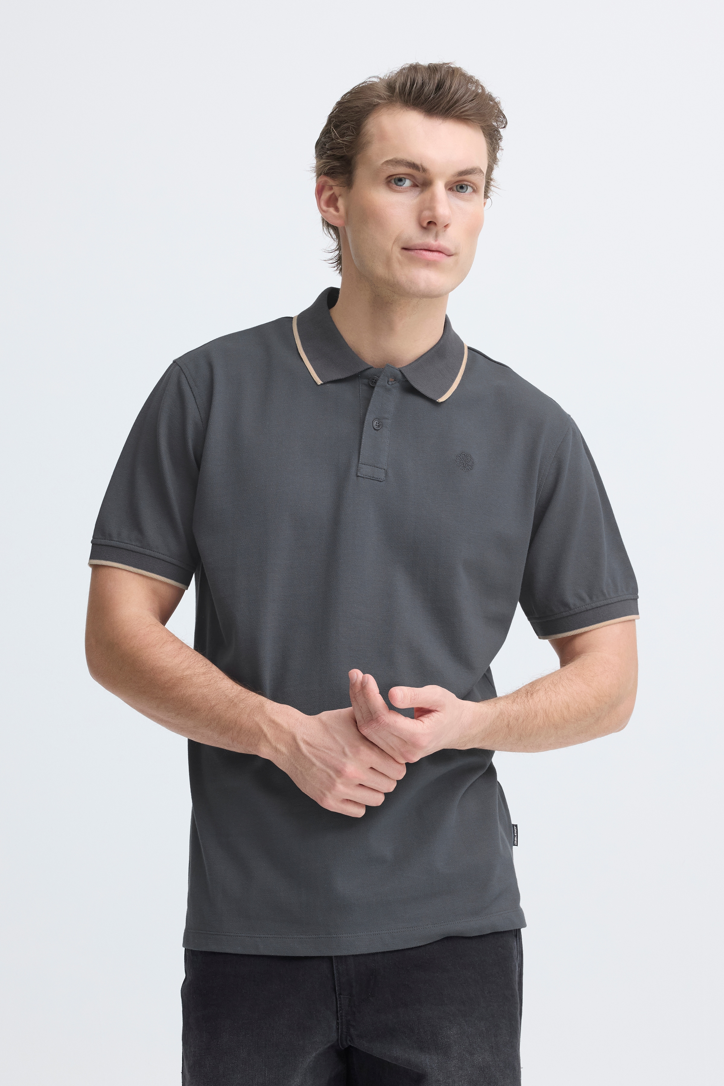 Blend "BHEDIN POLO S/S" mit Polokragen, aus Baumwolle und Jersey, Regular Fit, Kurzarm