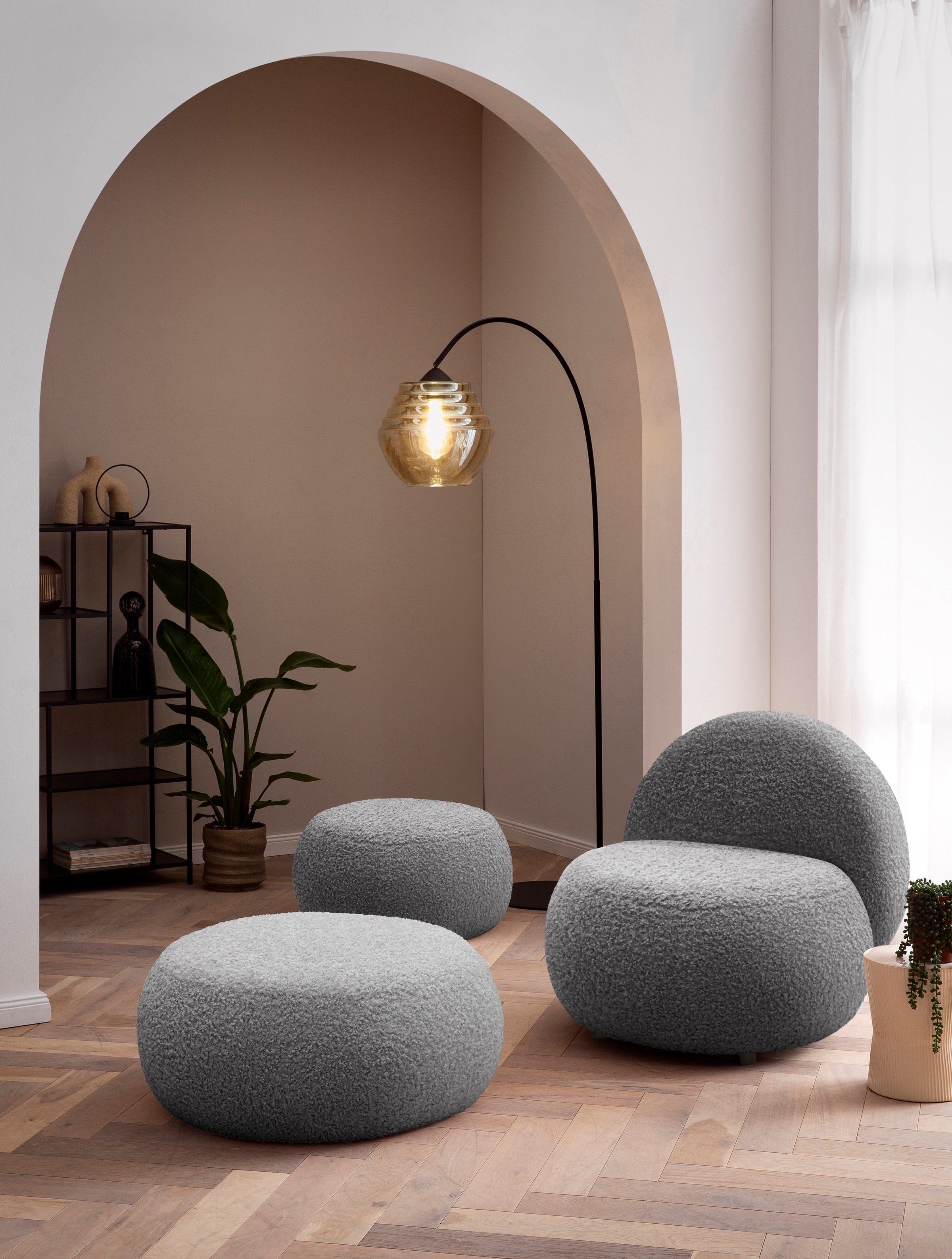 Home affaire Sessel "Mithras II Cocktailsessel, organische Formensprache, S günstig online kaufen