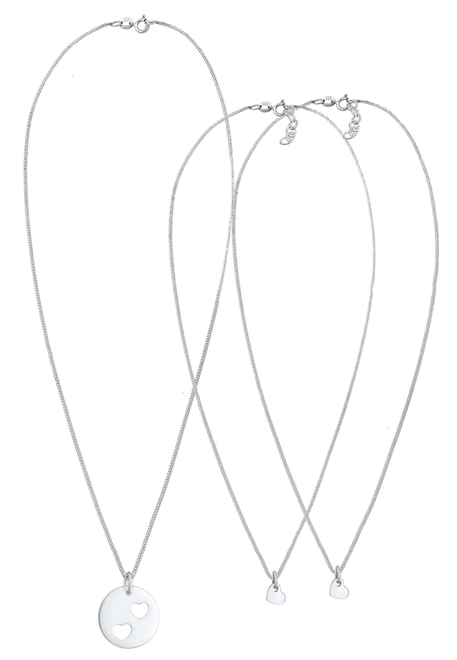 Elli Ketten-Set »Schmuckset Trio Herz Mutter Kind Cut Out Herz Set 925 Sterling Silver«