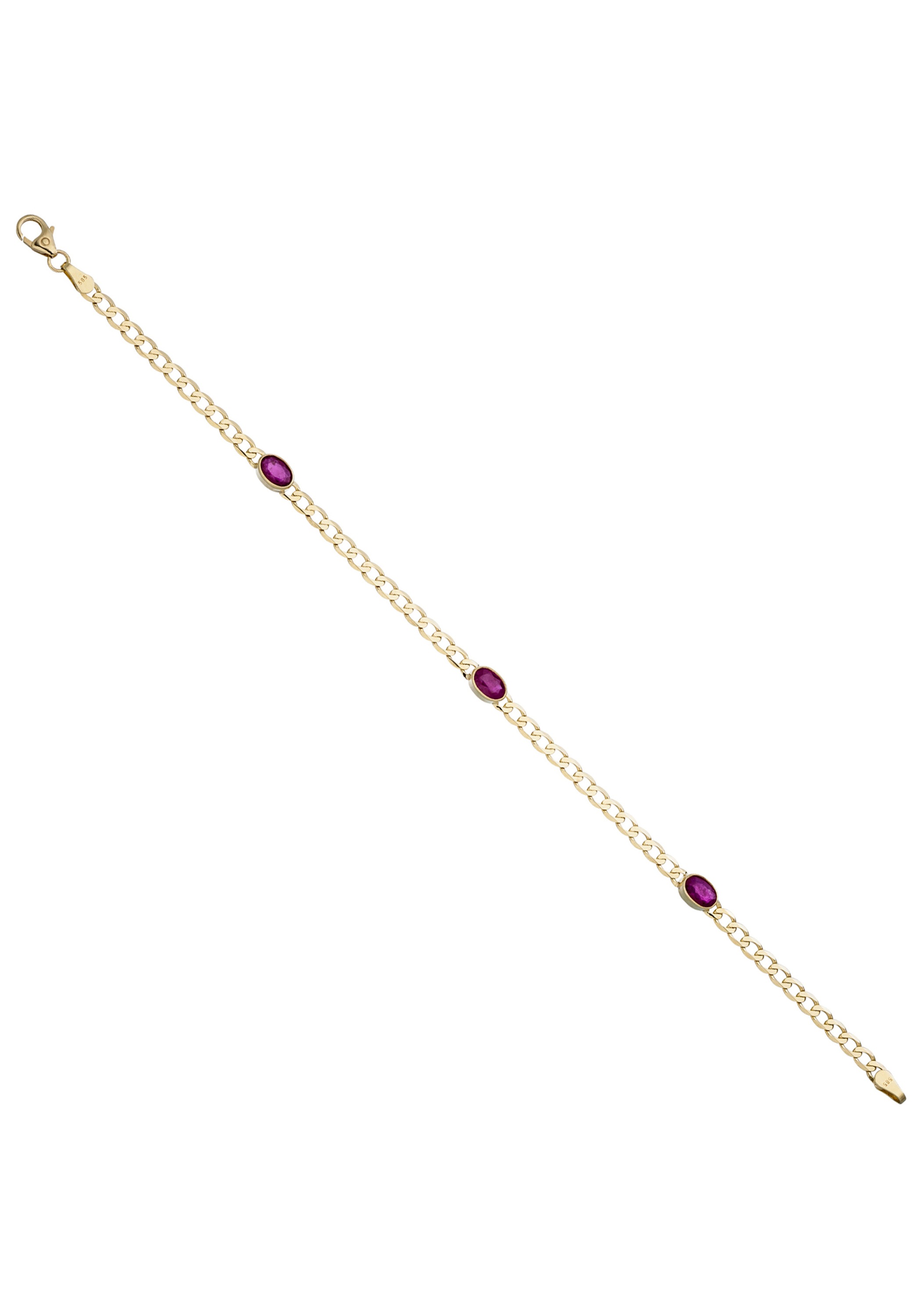 JOBO Goldarmband, 585 Gold mit Rubin