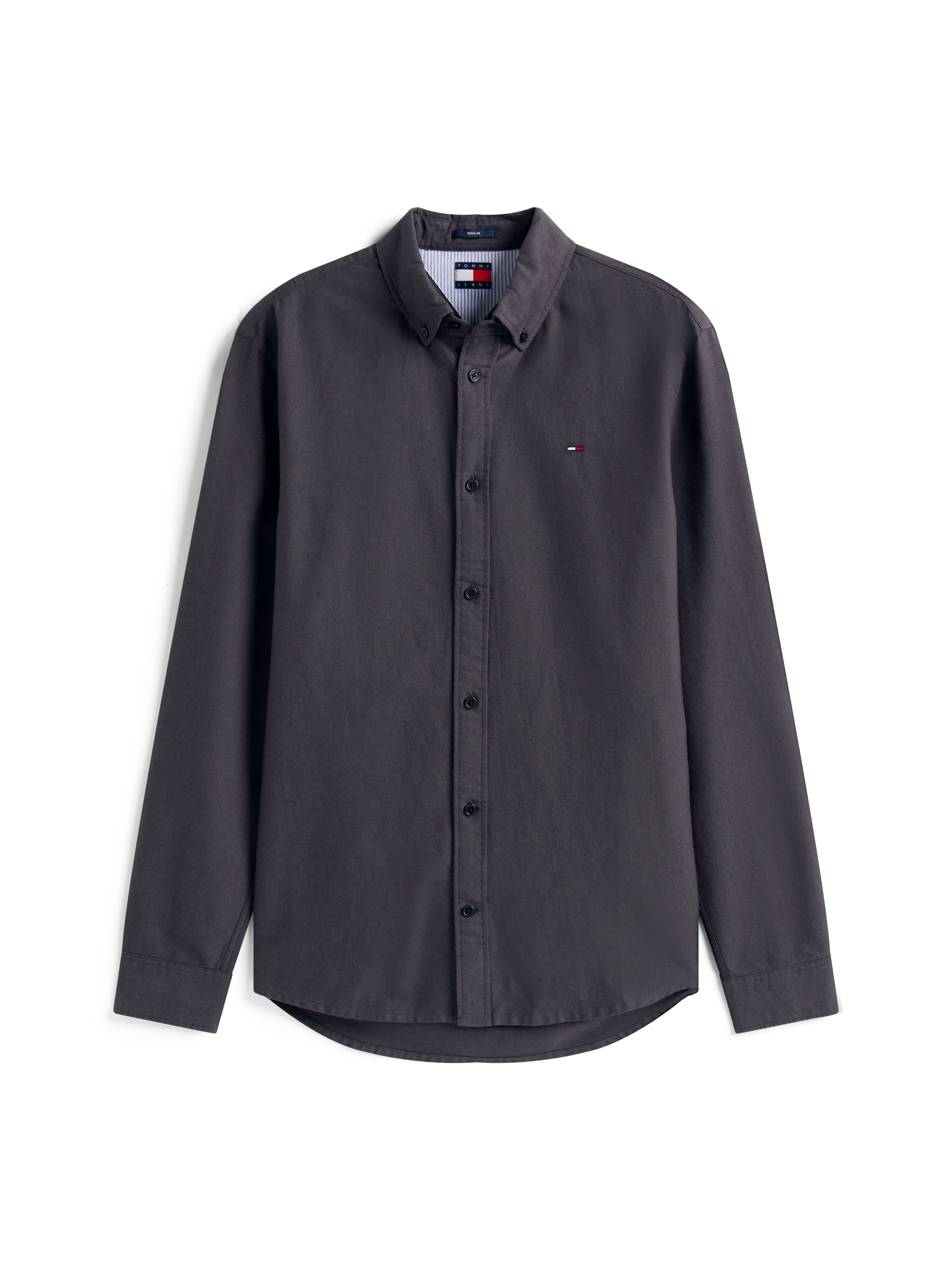 Tommy Jeans Langarmhemd »TJM REG OXFORD SHIRT EXT«, Mit Rundhalsausschnitt