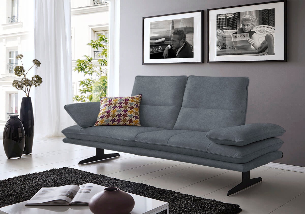 W.SCHILLIG 2-Sitzer "broadway, Designsofa mit tollem Sitzkomfort, Breite 216cm" Sitztiefenverstellung, Kopfteil- & Seitenteilverstellung, Breite 216cm