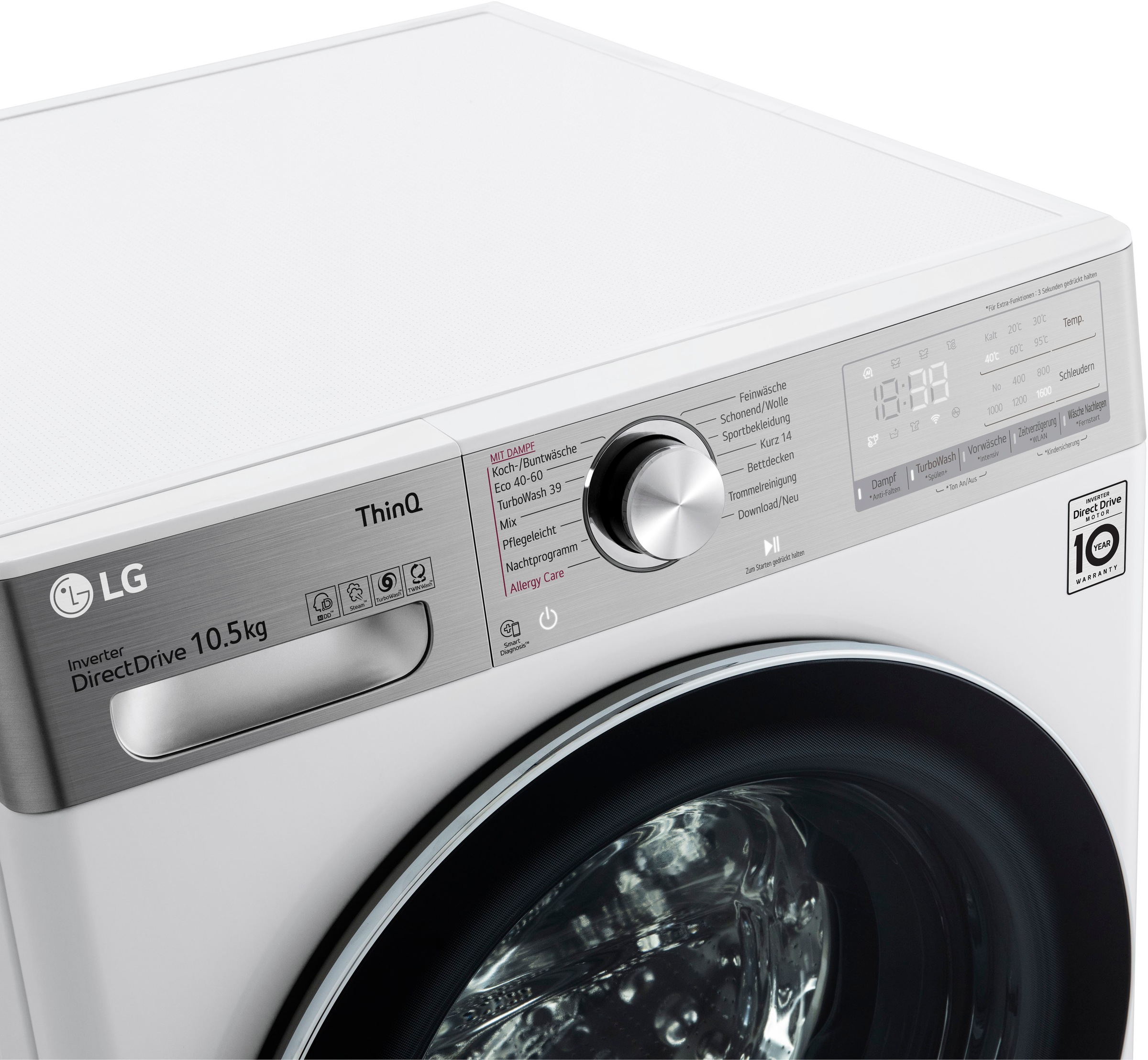 LG Waschmaschine »F6WV910P2«, F6WV910P2, in - BAUR Minuten | 39 1600 10,5 Waschen U/min, TurboWash® nur kg