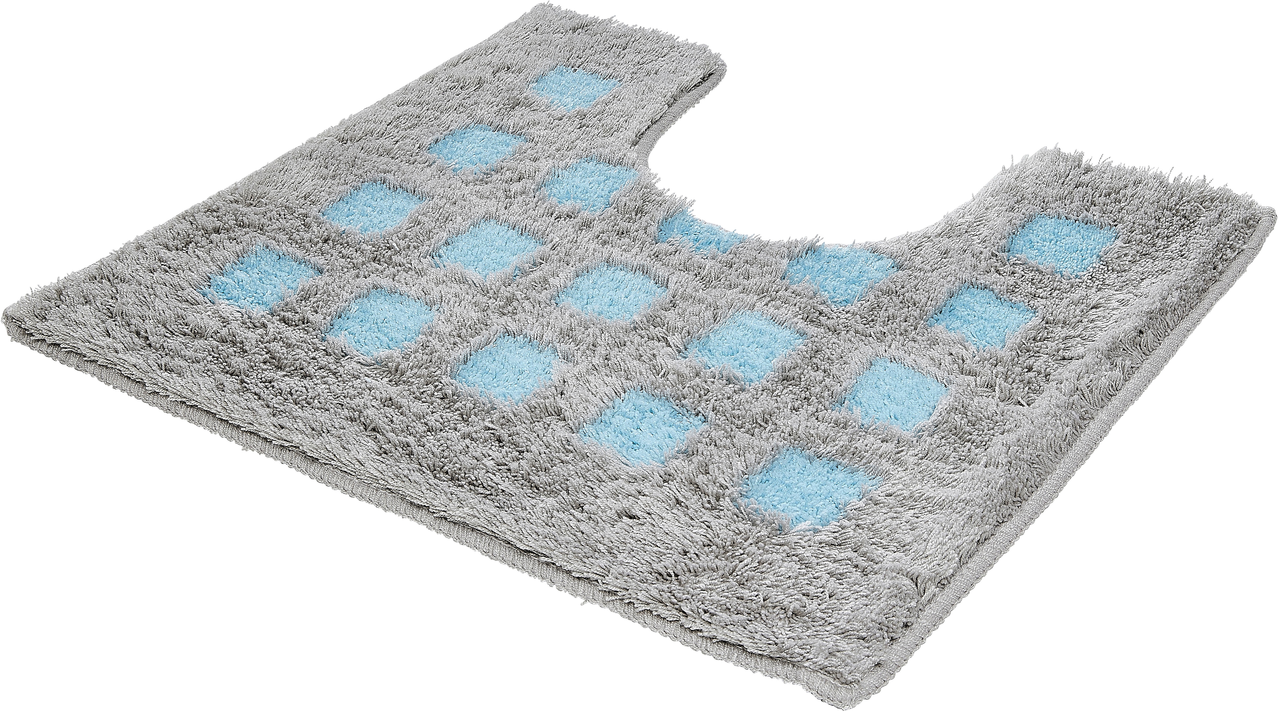Kleine Wolke "Boxes, Badvorleger, Badezimmer Teppich" Höhe 20 mm rutschhemmend beschichtet fußbodenheizungsgeeignet Badteppich, modernes Design, Hoch/Tief Effekt