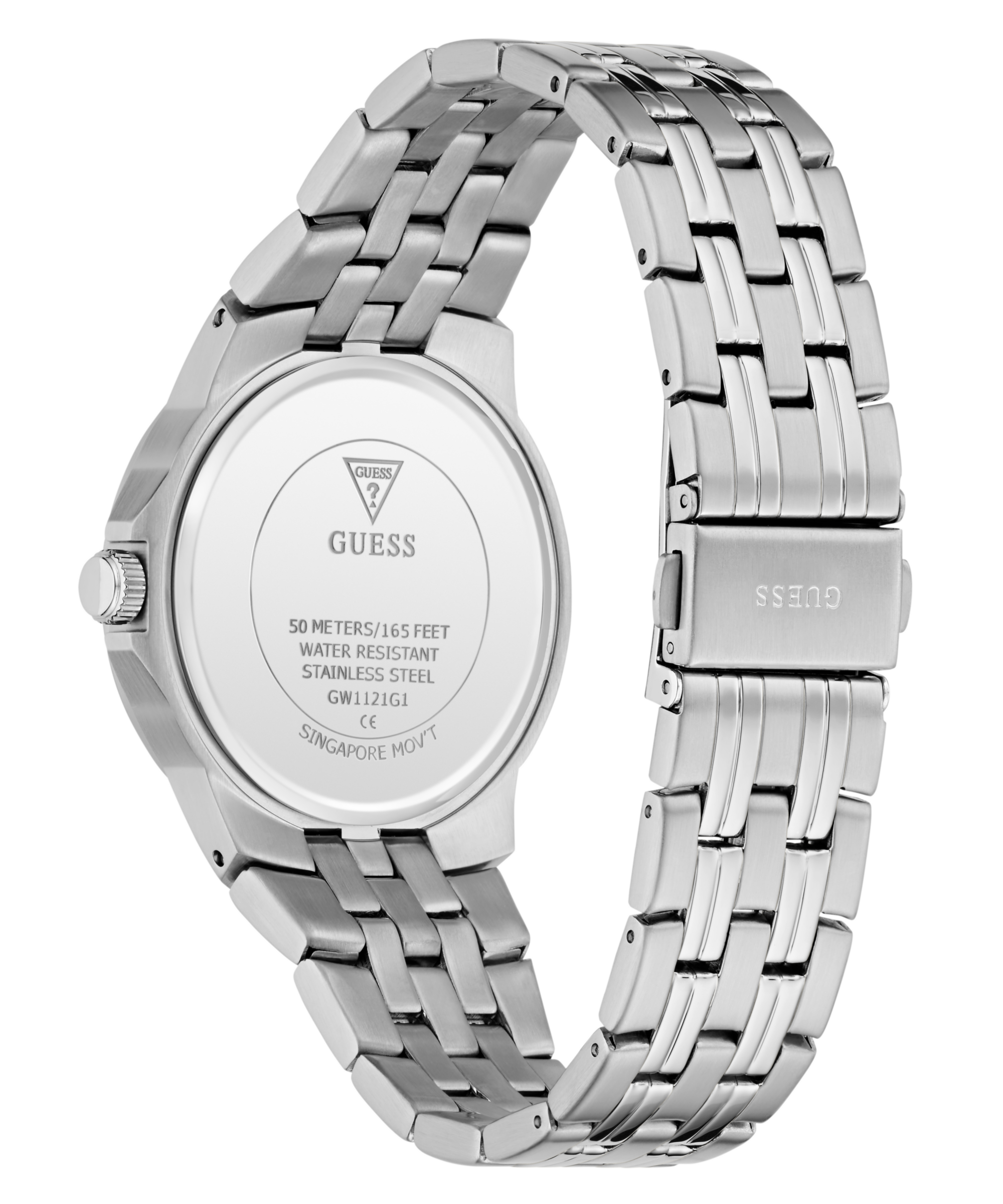 Guess Quarzuhr »ARCHIE« Armbanduhr, Damenuhr, Herrenuhr, Edelstahlarmband, analog