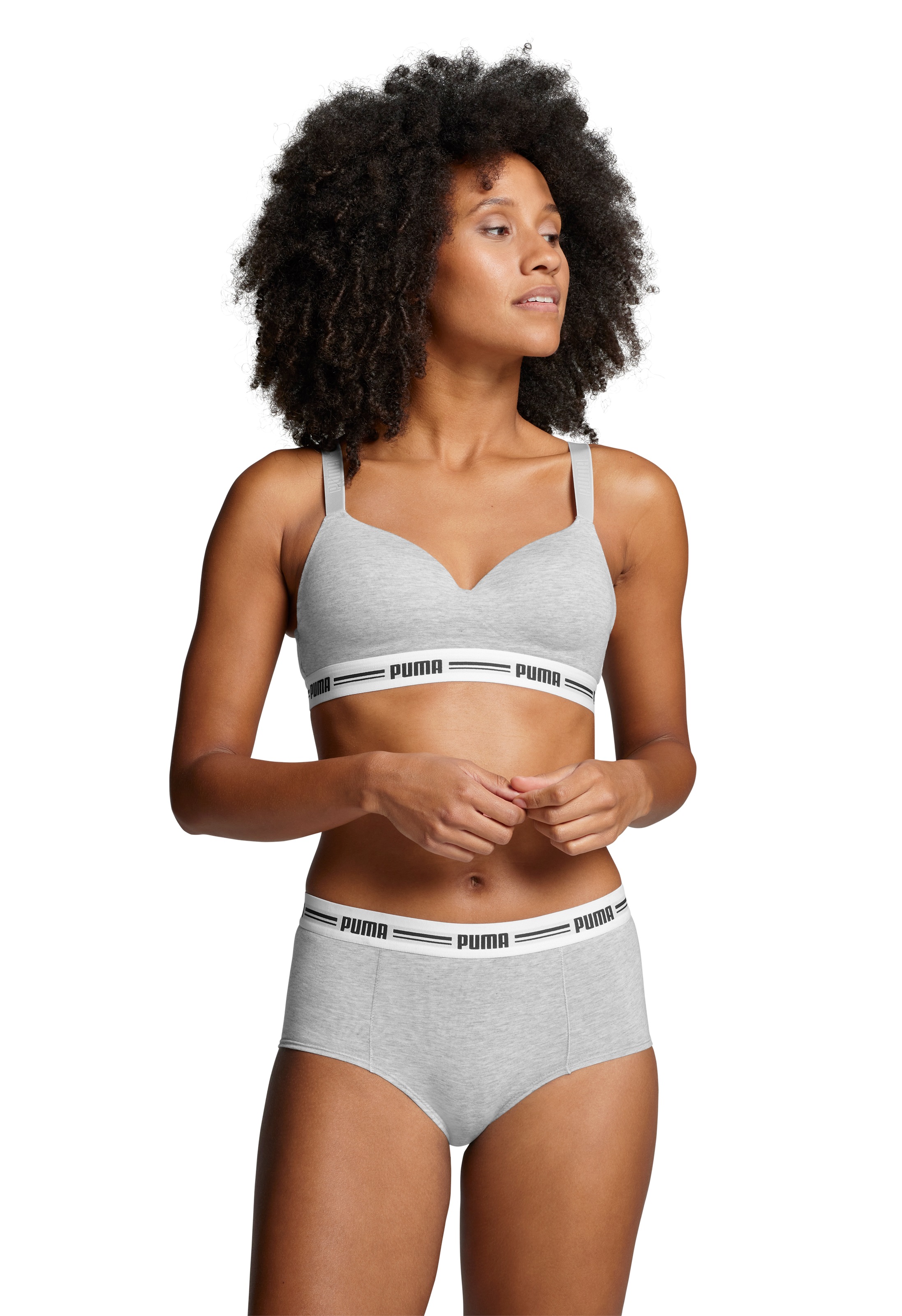 PUMA Panty "PUMA WOMEN MINI SHORT 2P", (2er Pack), schmaler Logo-Gummibund günstig online kaufen