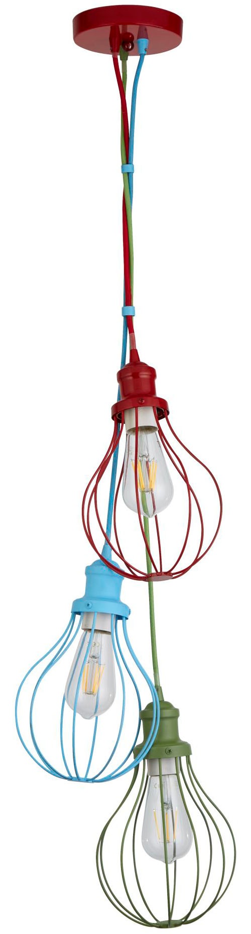Searchlight Pendelleuchte »Novelty 3Lt Pendelleuchte - Buntes Metall« E27 1 Stk.