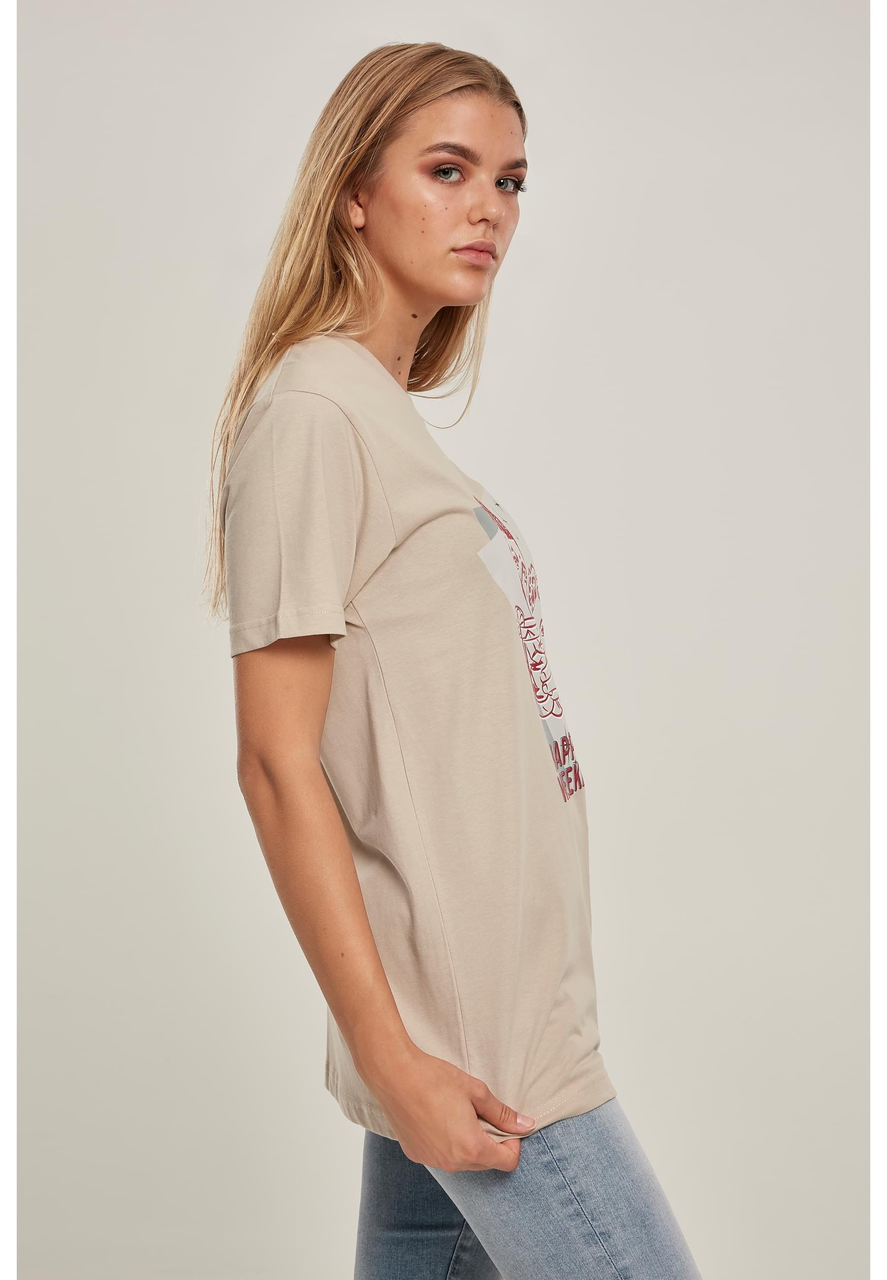 MisterTee Kurzarmshirt »MisterTee Damen Ladies Happy Weekend Tee«, (1 tlg.)