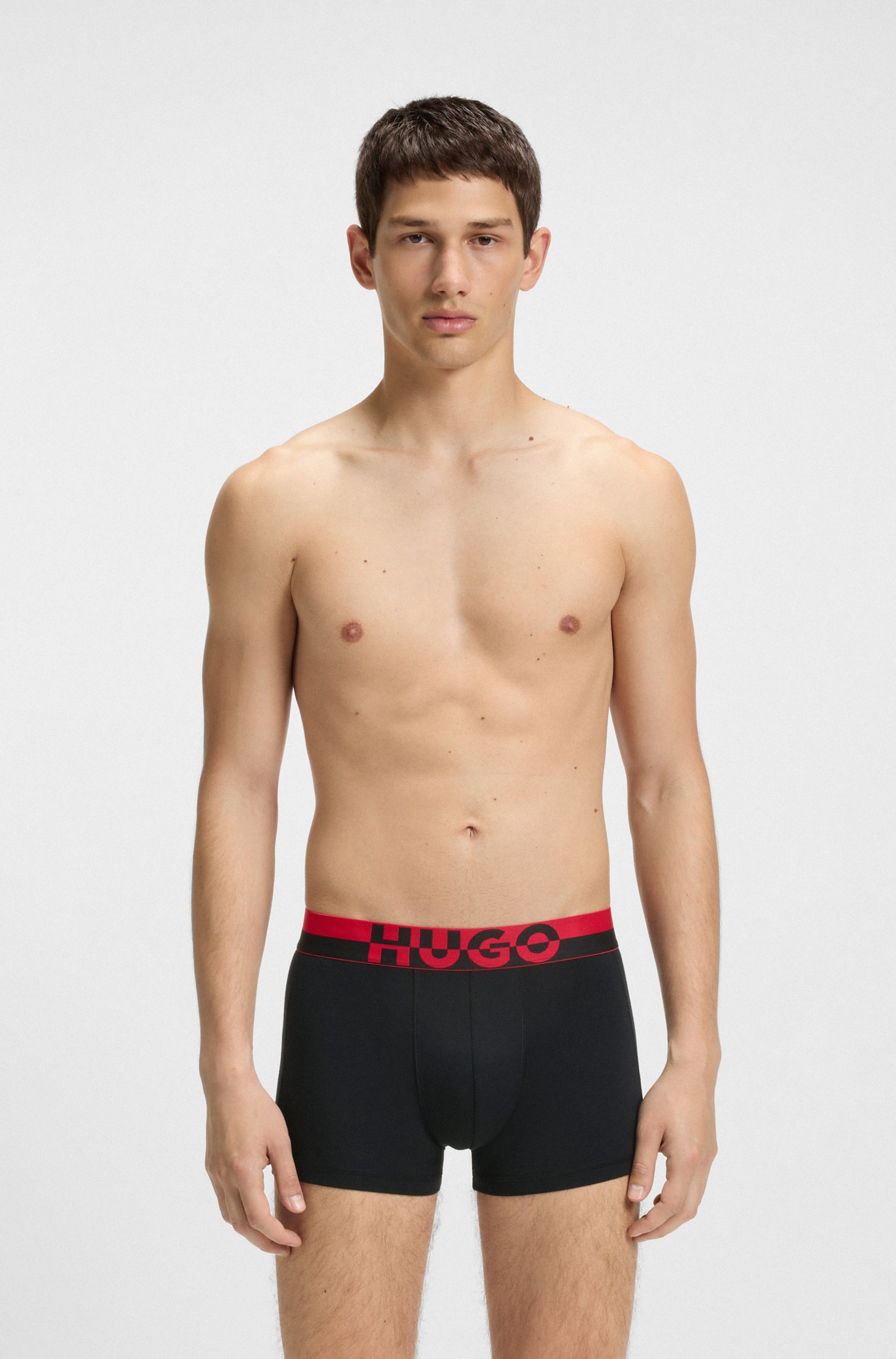 HUGO Underwear Boxershorts "TRUNK TR. SPLIT LOGO", 3 Stk. enganliegend, kur günstig online kaufen