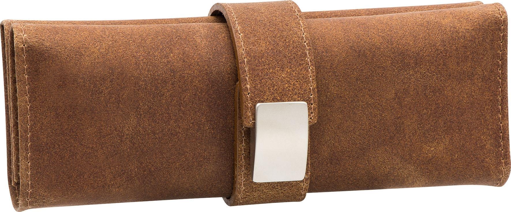 ERBE Maniküre-Etui »Wickeletui aus echtem tlg.) Stahlwaren mit Leder« bestückt Premium (5 Solinger